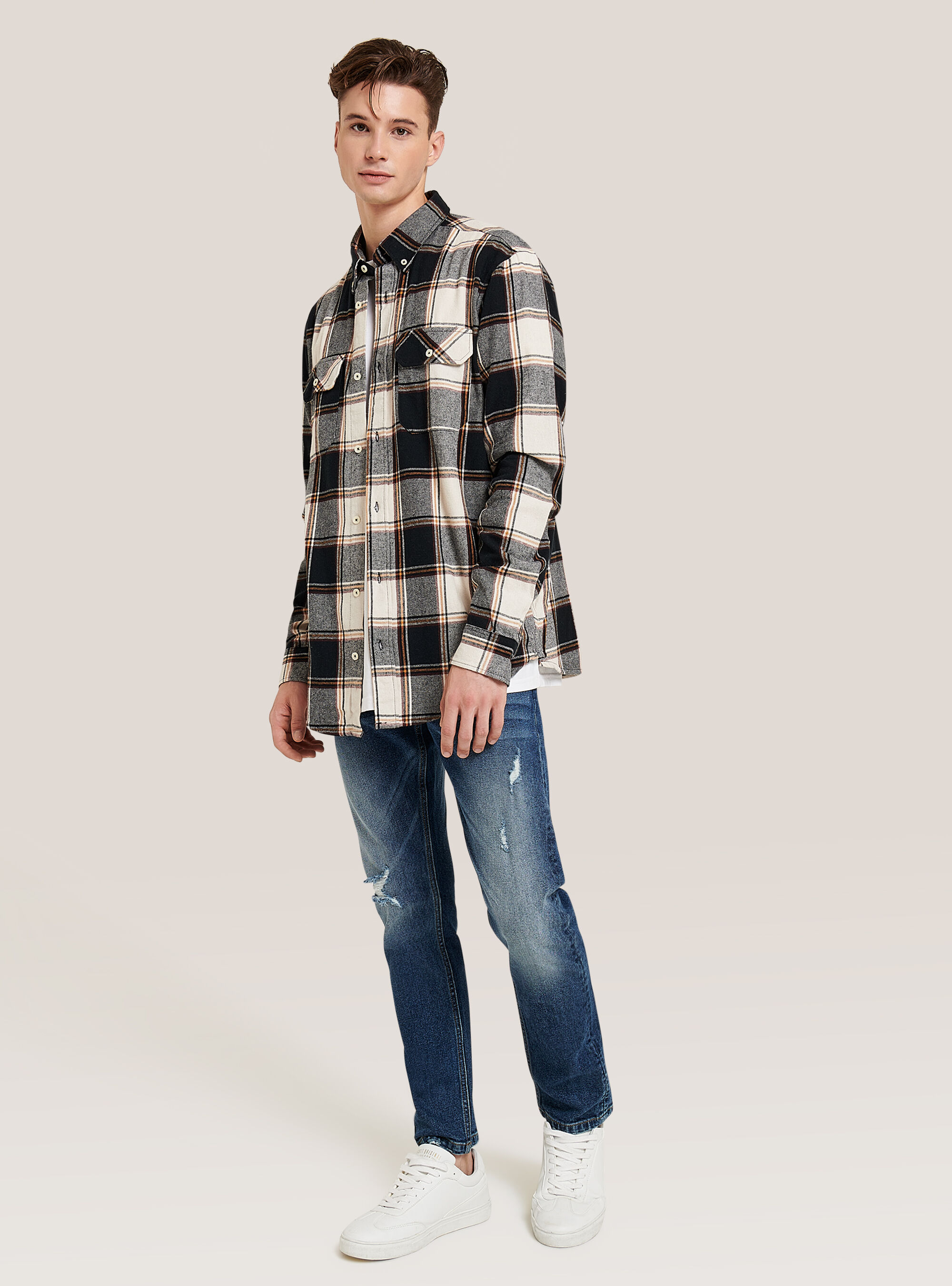 Camicia a quadri in flanella