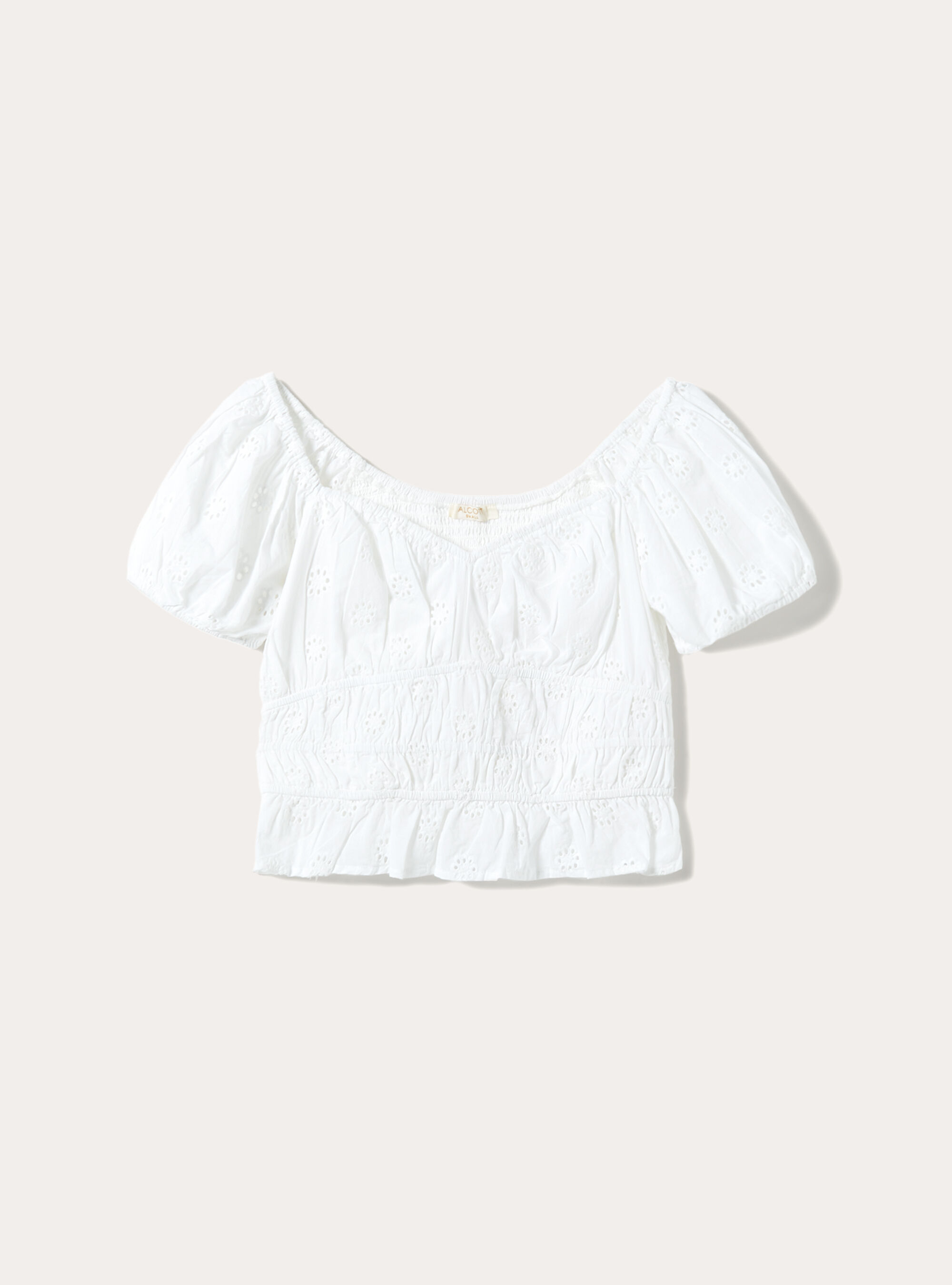 St. Gallen lace blouse, WH1 OFF WHITE