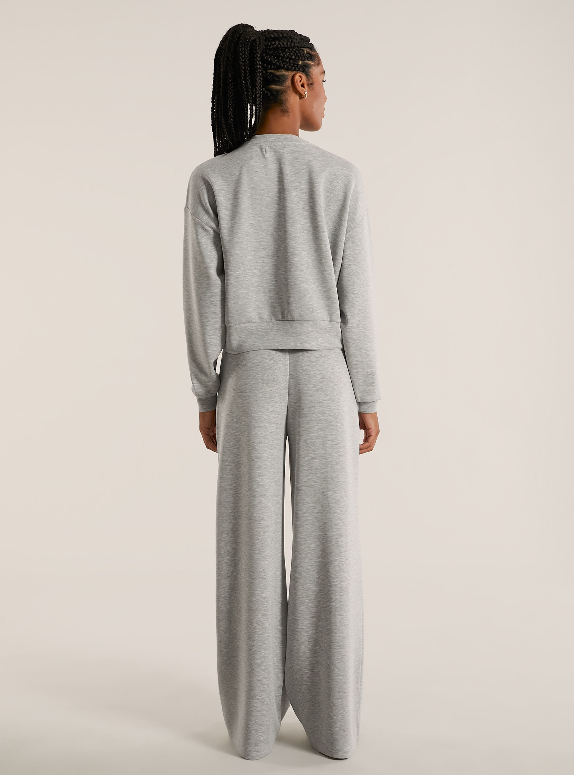 Soft touch sweatshirt, MGY3 GREY MEL LIGHT