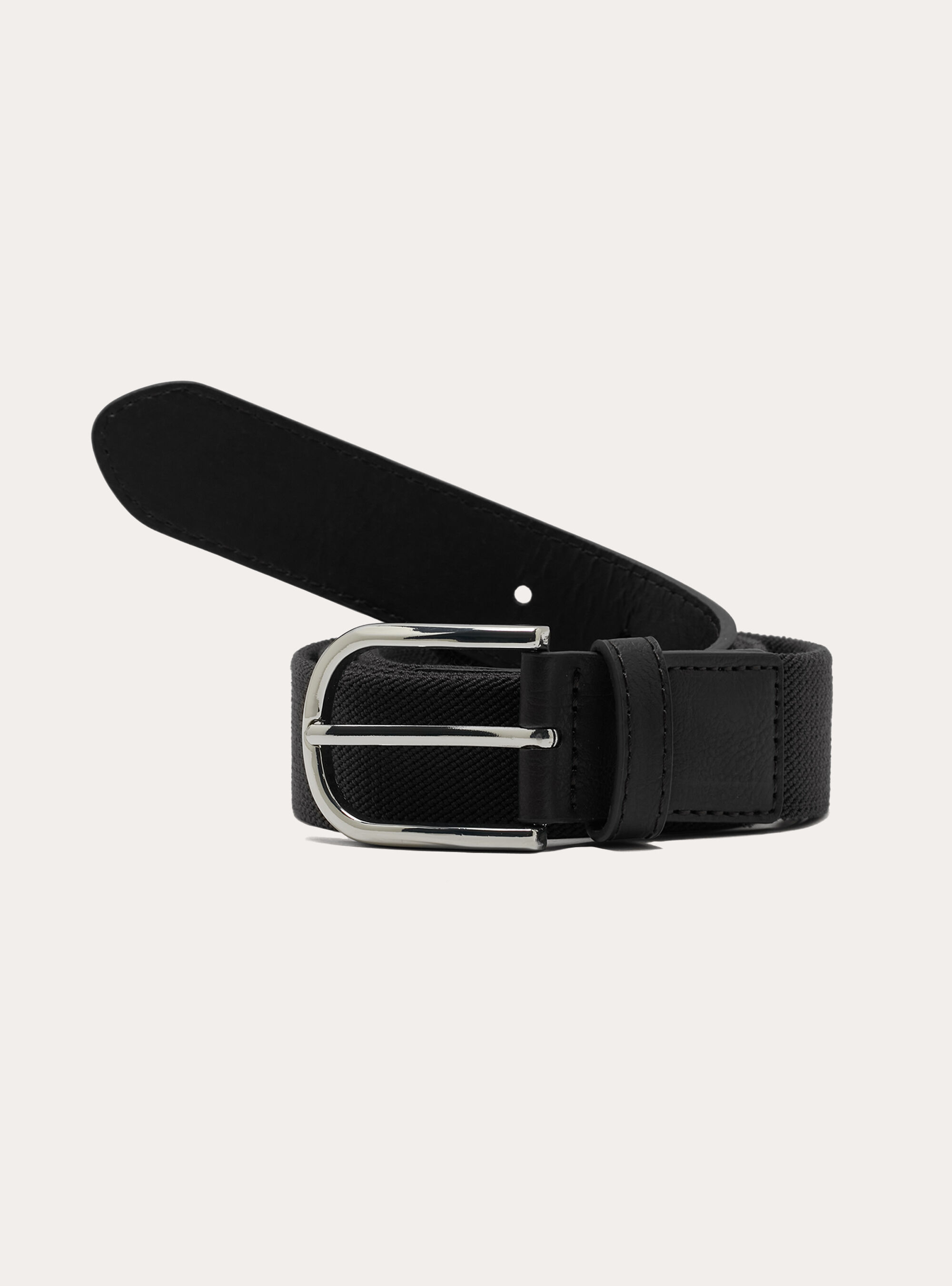 Stretch canvas belt, BK1 BLACK