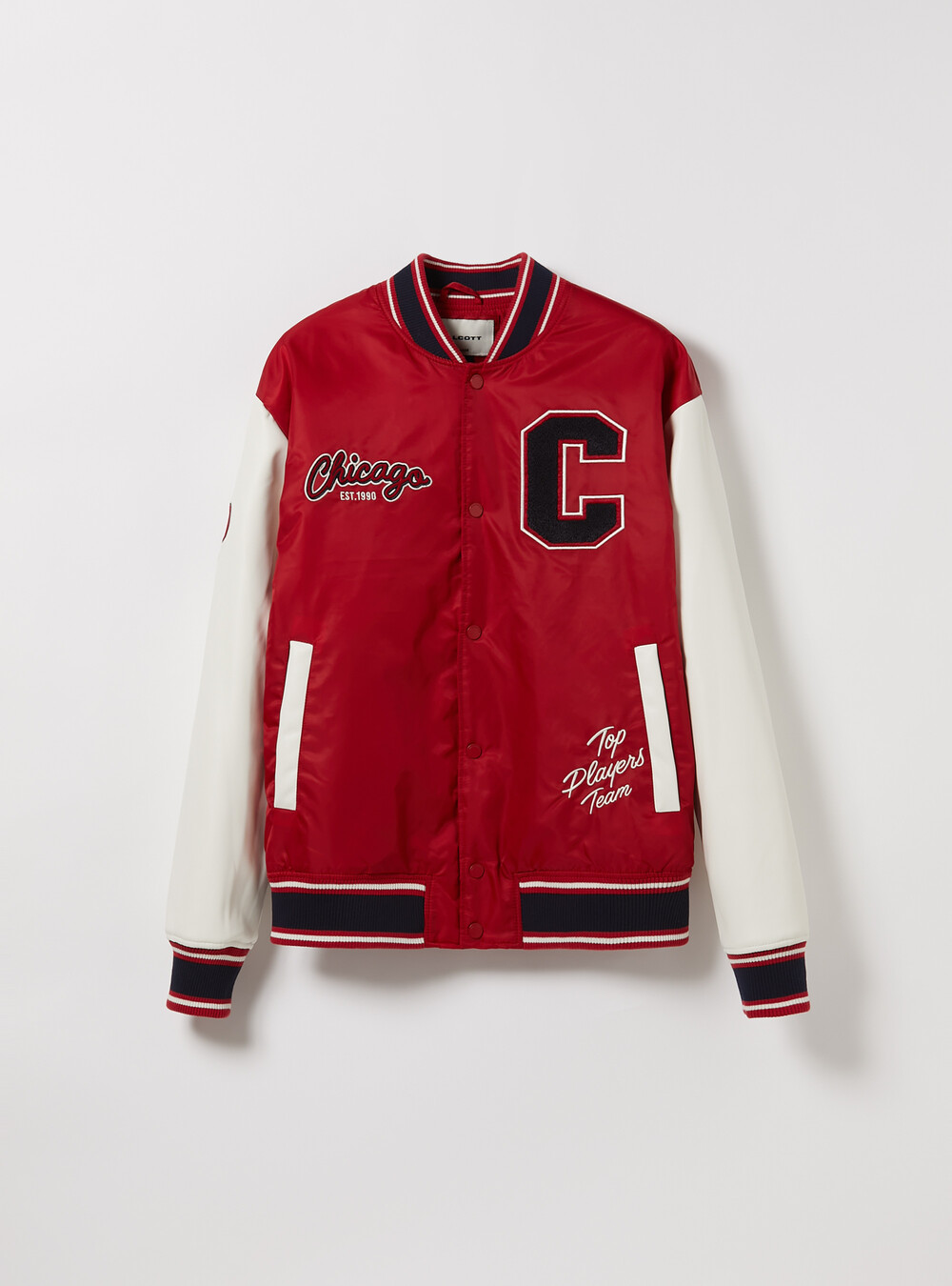 Varsity bomber jacket with patch