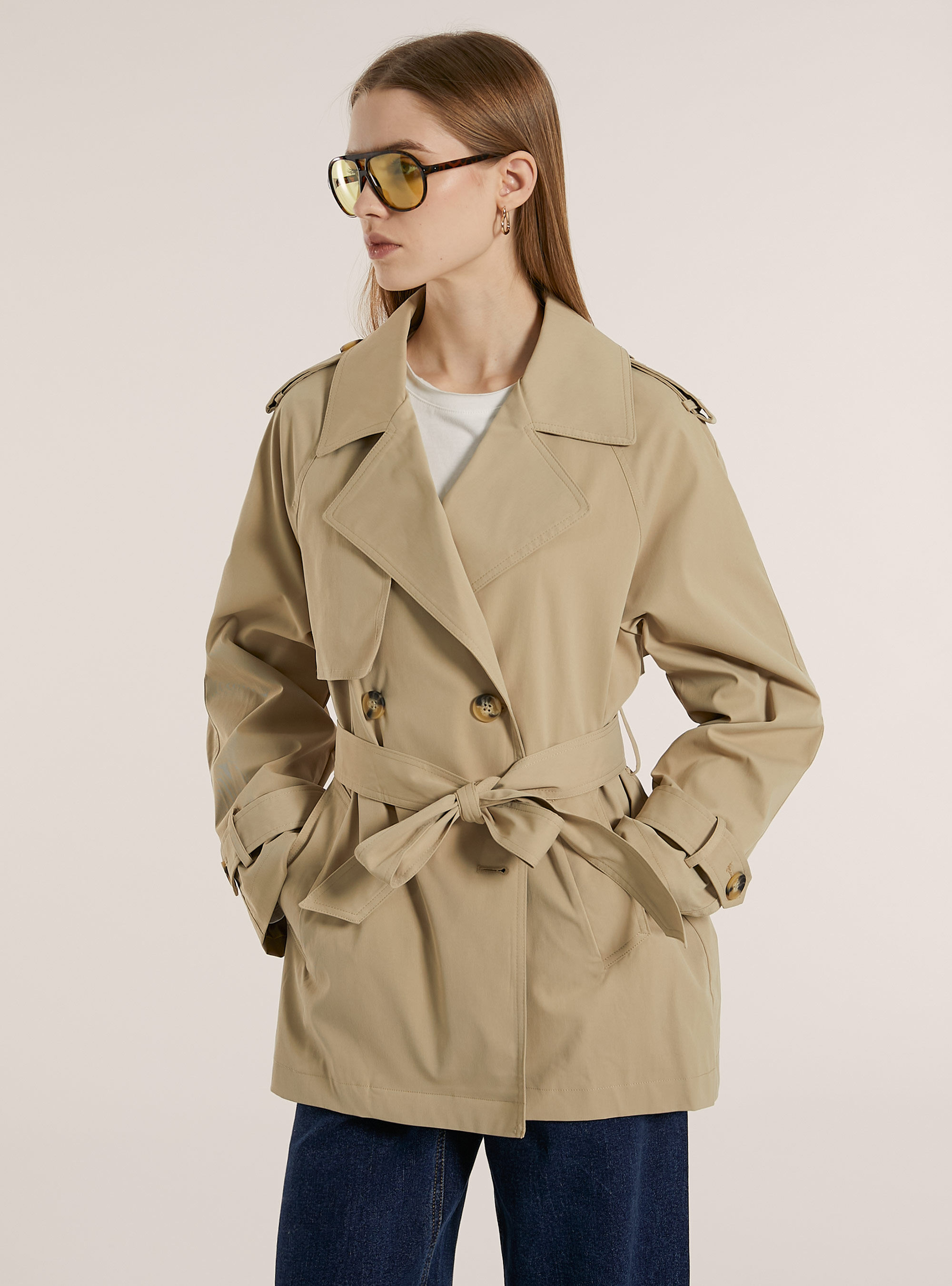 Womens Coats Trench Coat Buttons Women Fall Winter Trench Coat