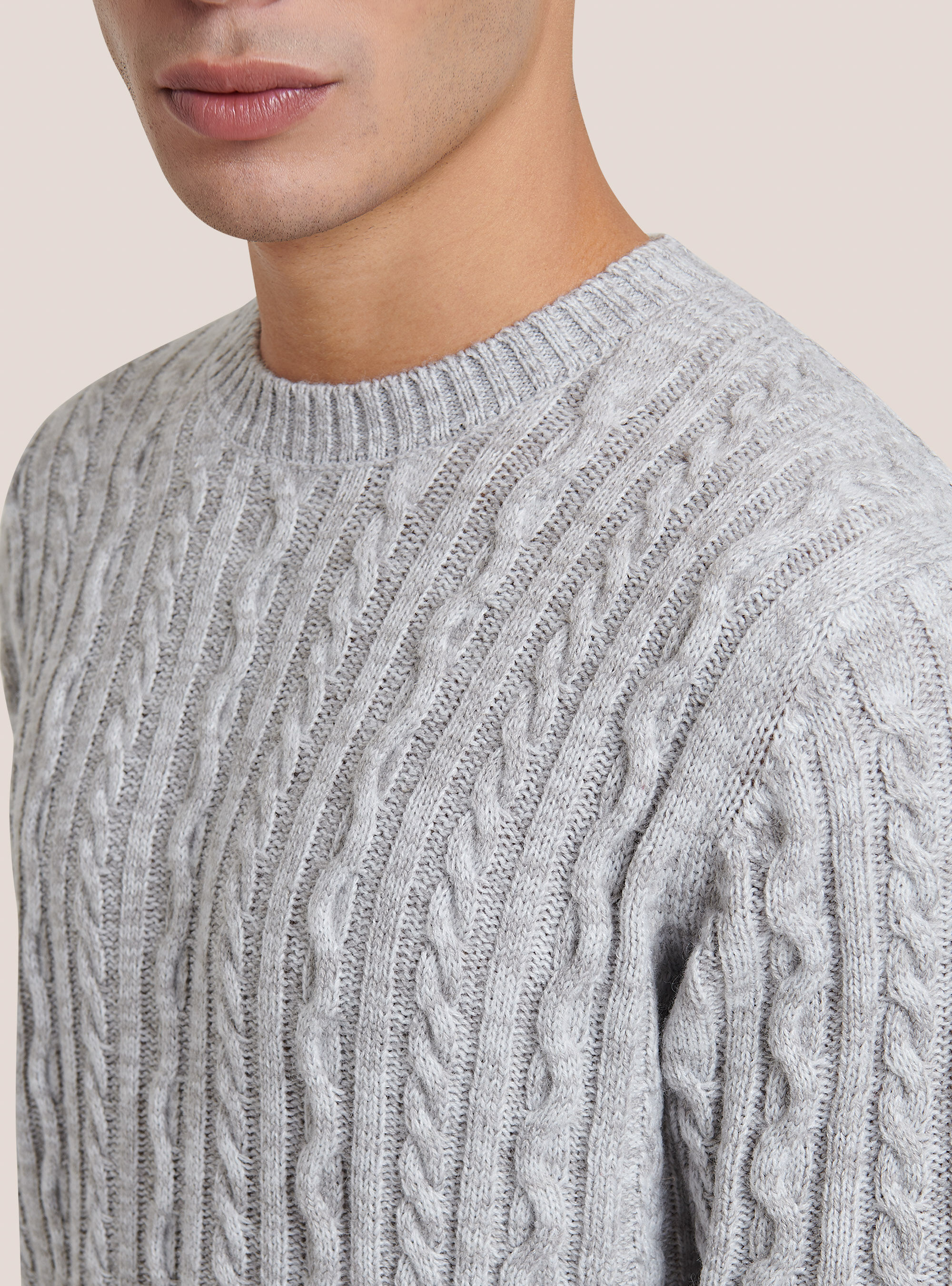 Pullover caldo con trecce, PERLA