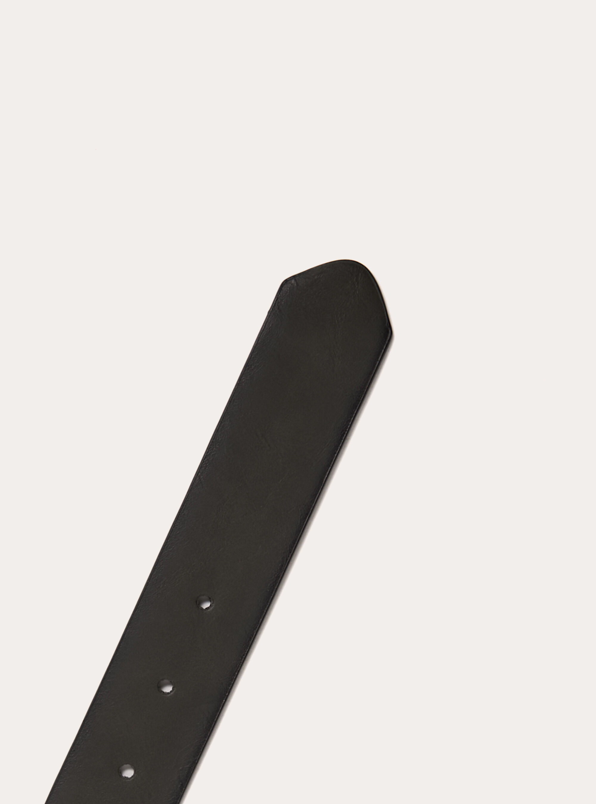 Cinturon de piel con hebilla cuadrada de efecto satinado, GY1 GREY DARK