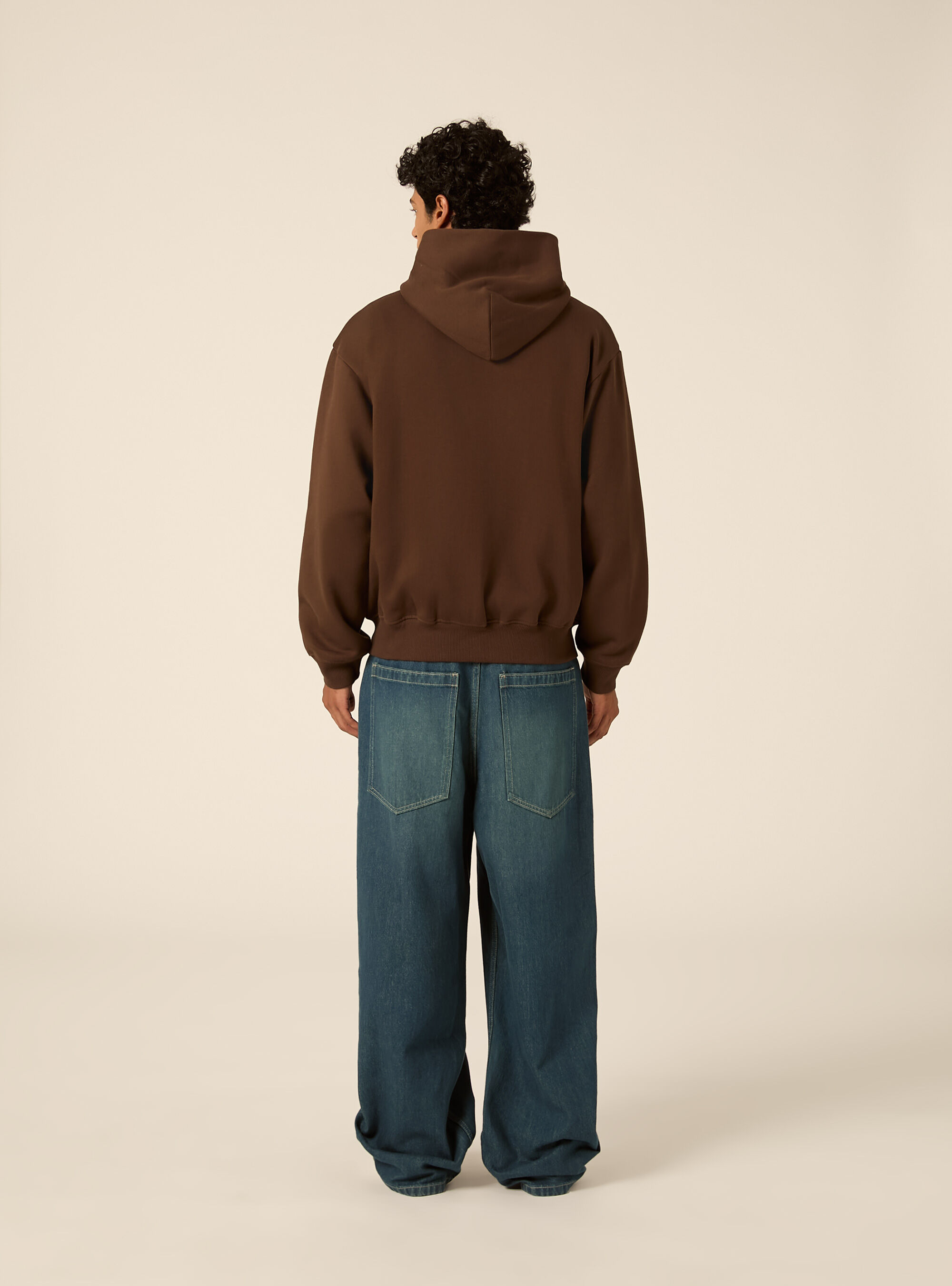 Cardigan basico boxy fit, BR2 BROWN MEDIUM