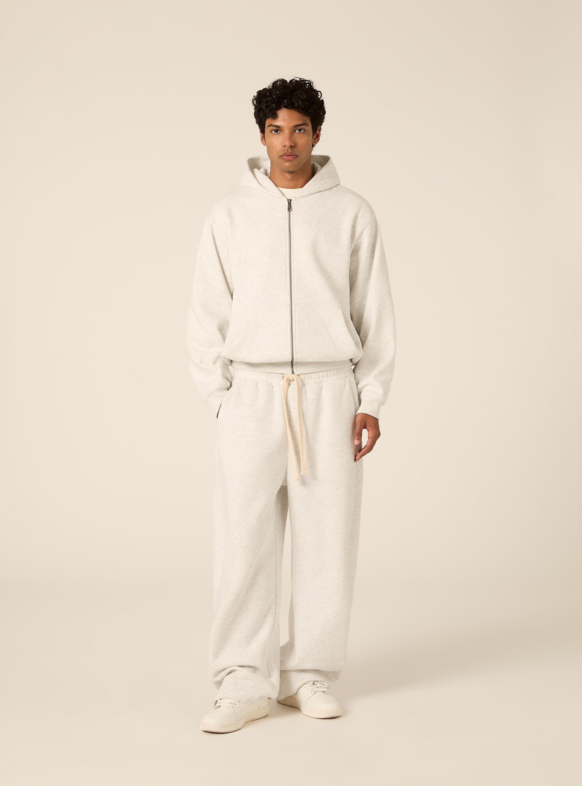 Pantalone in felpa barrel fit, MGY3 GREY MEL LIGHT