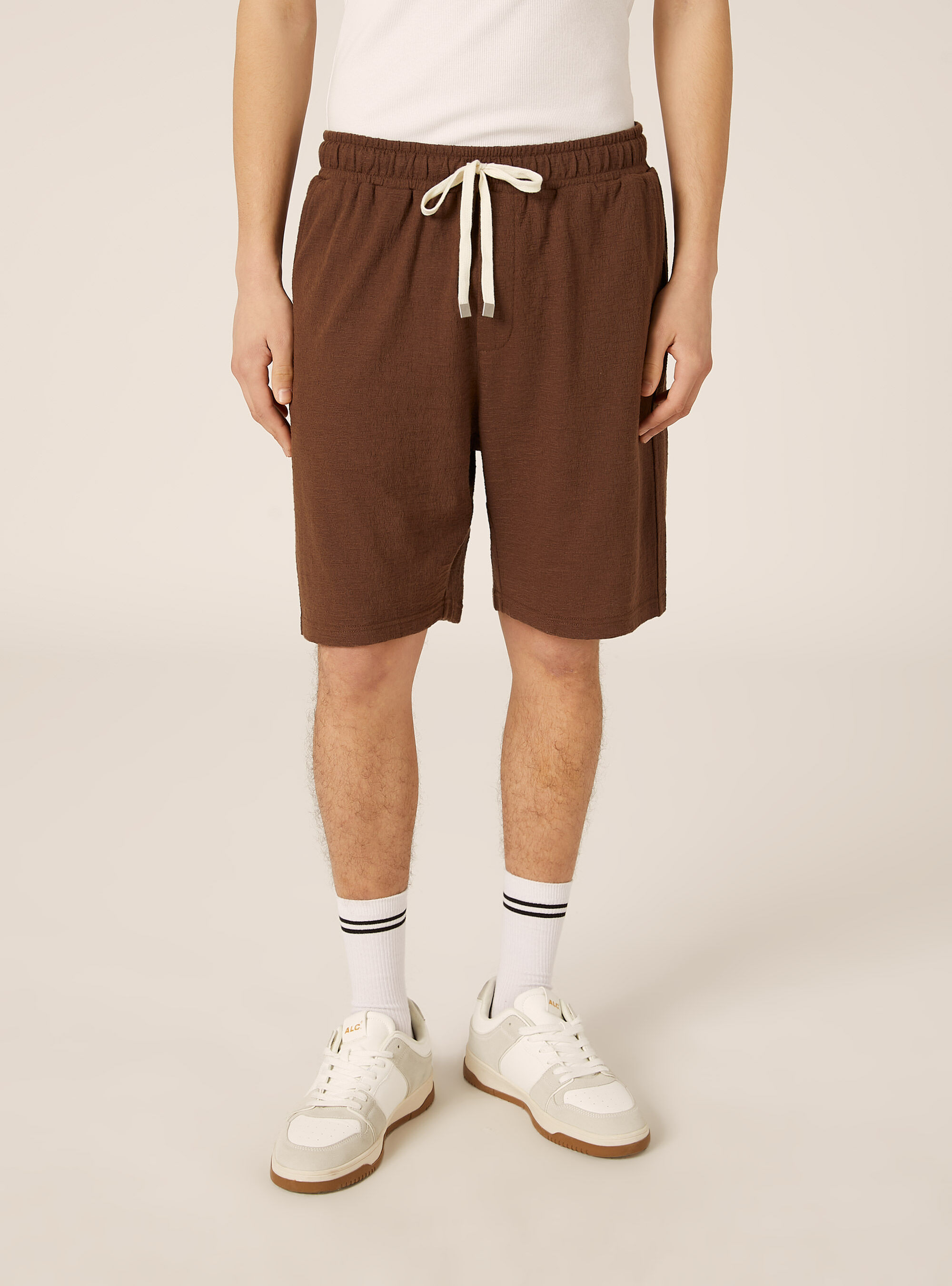 Bermuda in jersey texture regular fit