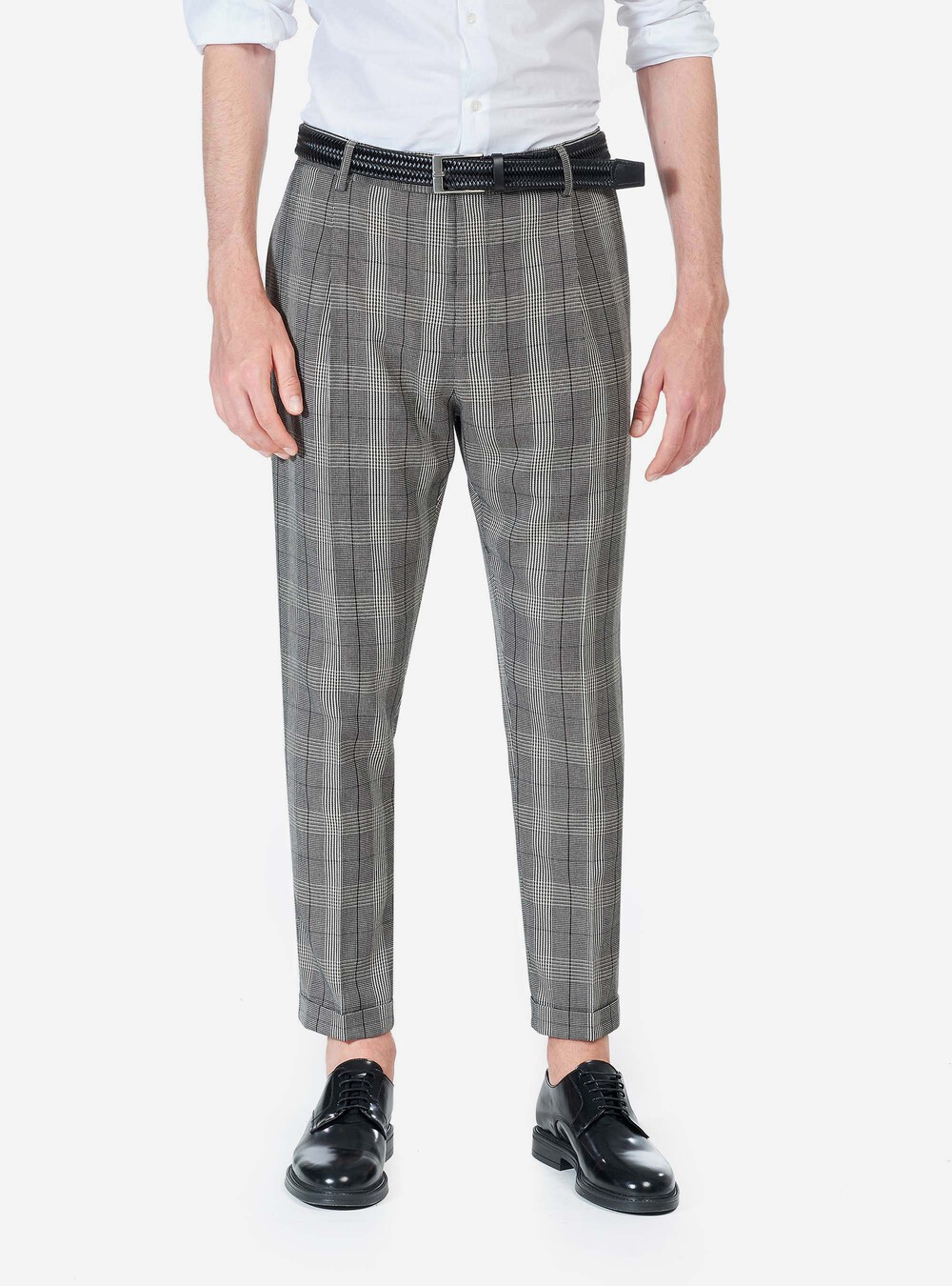 SLIM FIT PANTS WITH SQUARES - Main Image