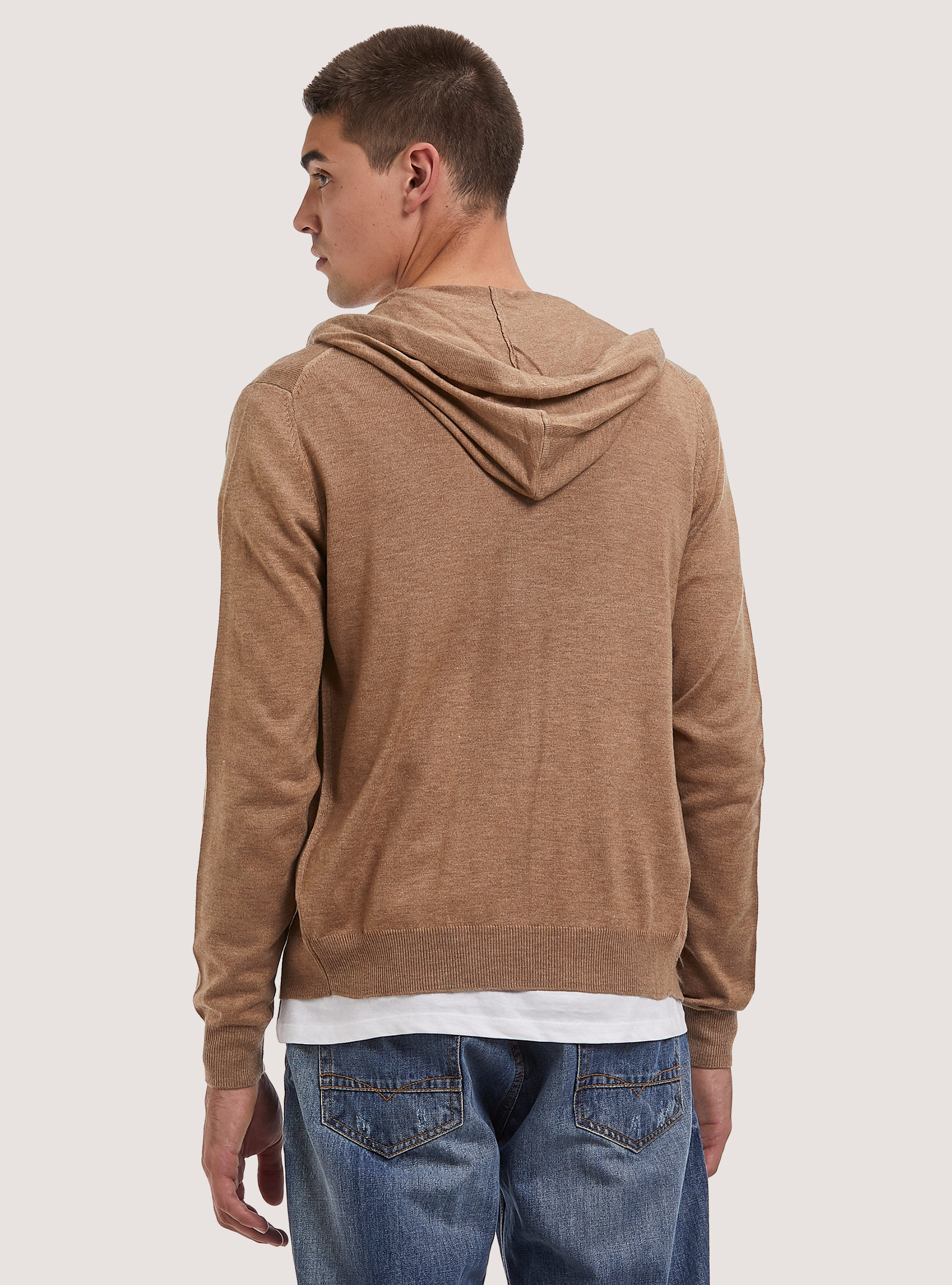 Cardigan lungo con cappuccio uomo clearance