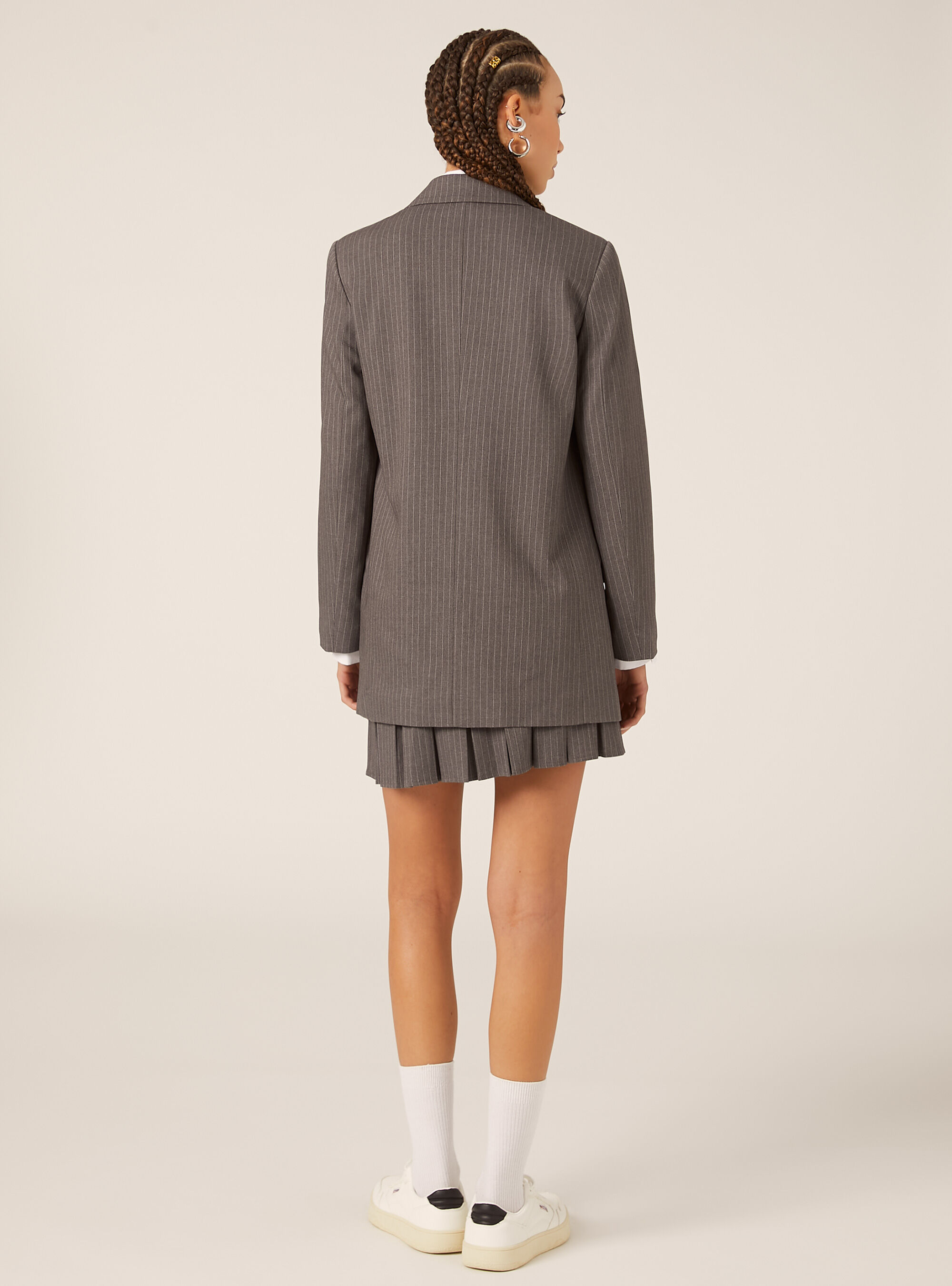 Blazer estampado, MGY1 GREY MEL DARK