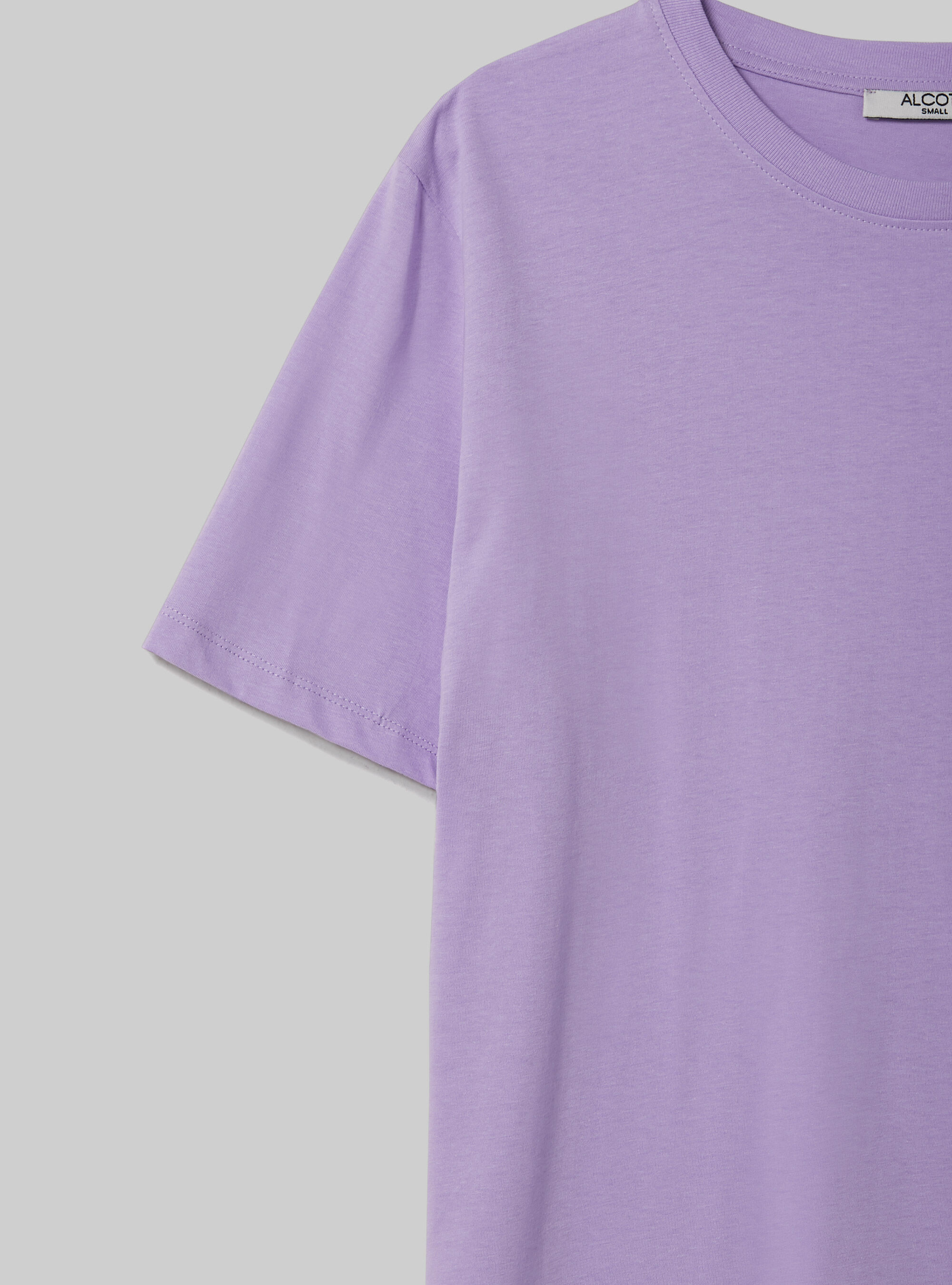 Cotton crew-neck T-shirt, LC2 LILLAC MEDIUM