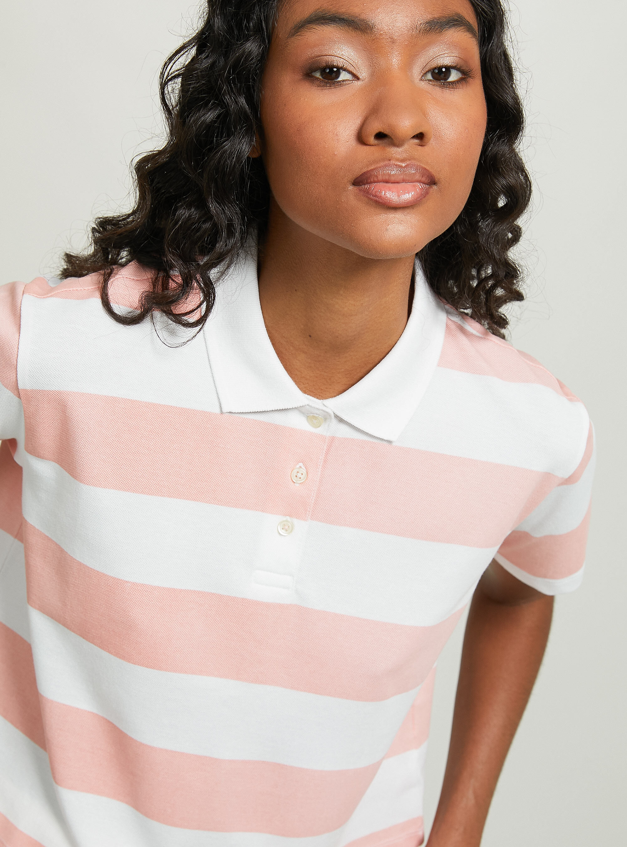 Striped polo shirt womens 2025