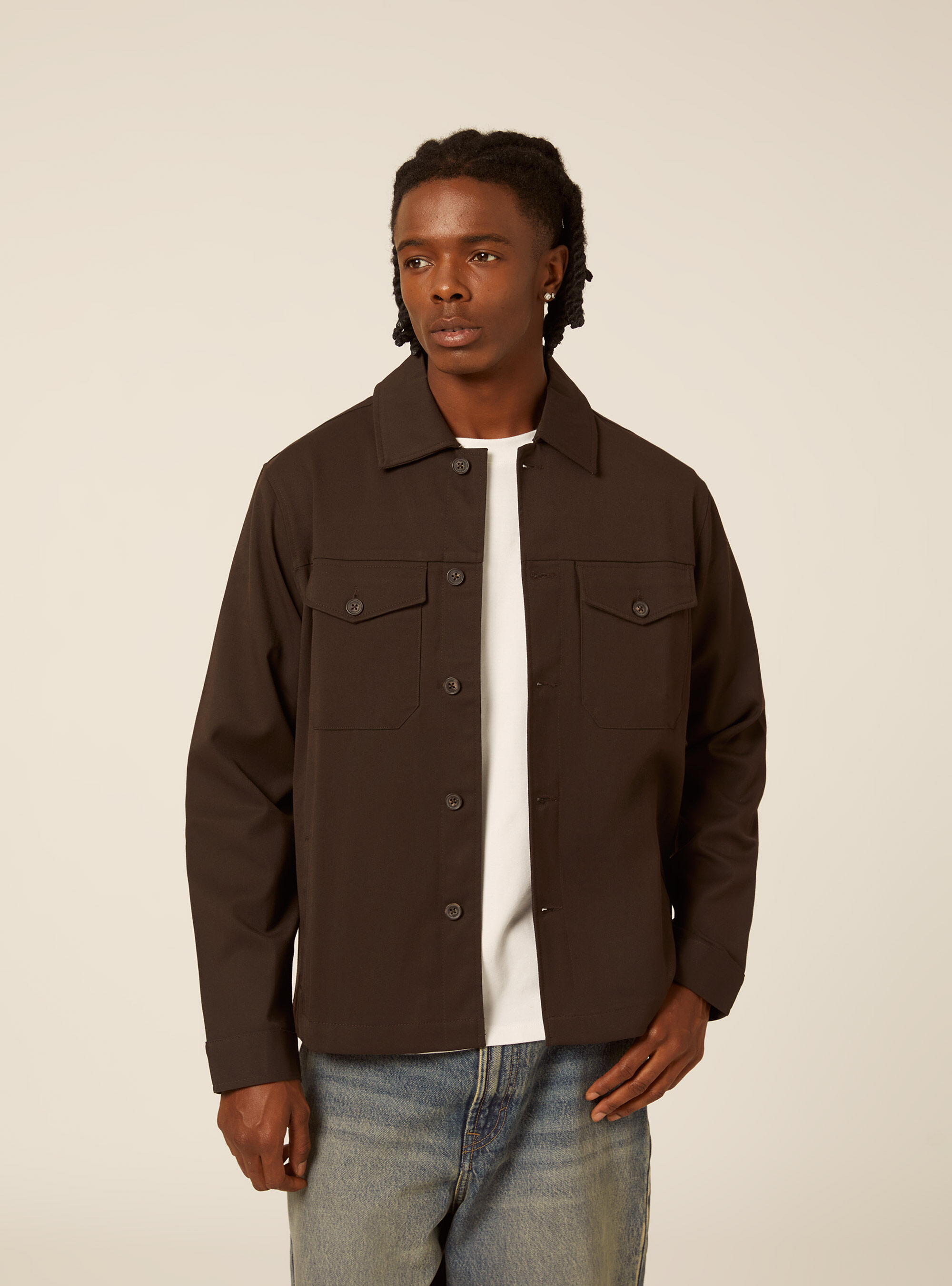 Camicia twill poly viscosa