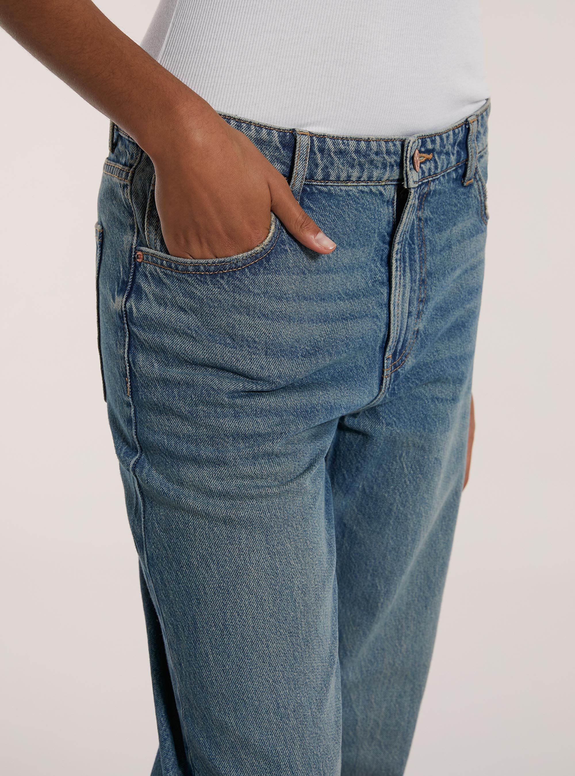 Jeans straight fit, D004 MEDIUM LIGHT BLUE