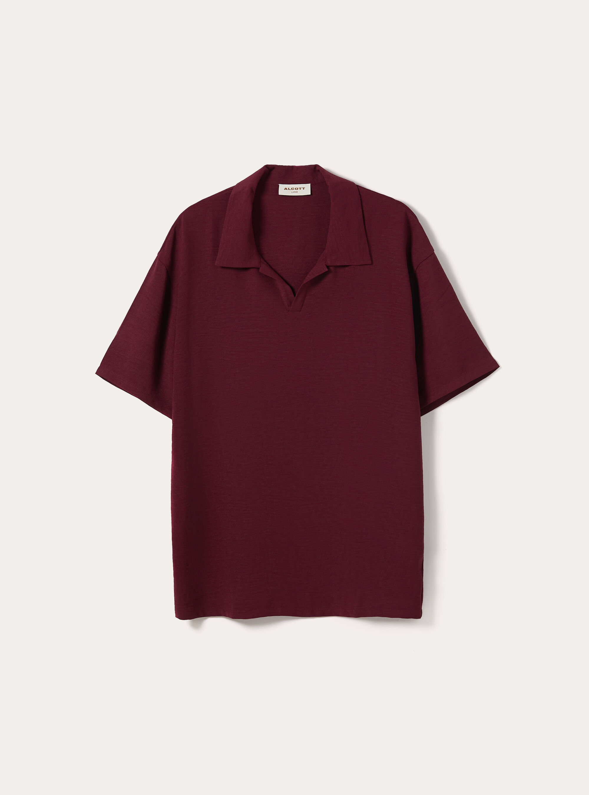 Polo basica in crepe, BO2 BORDEAUX MEDIUM
