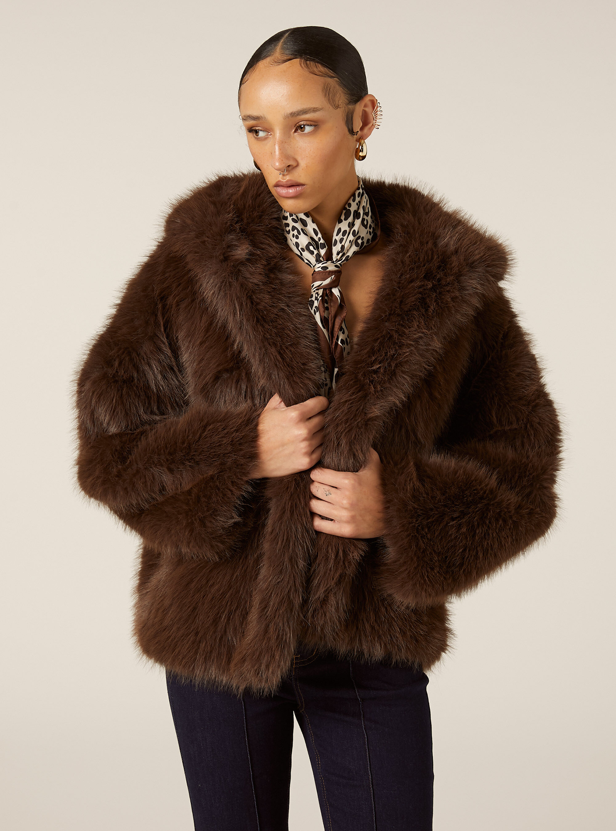 Short faux fur jacket