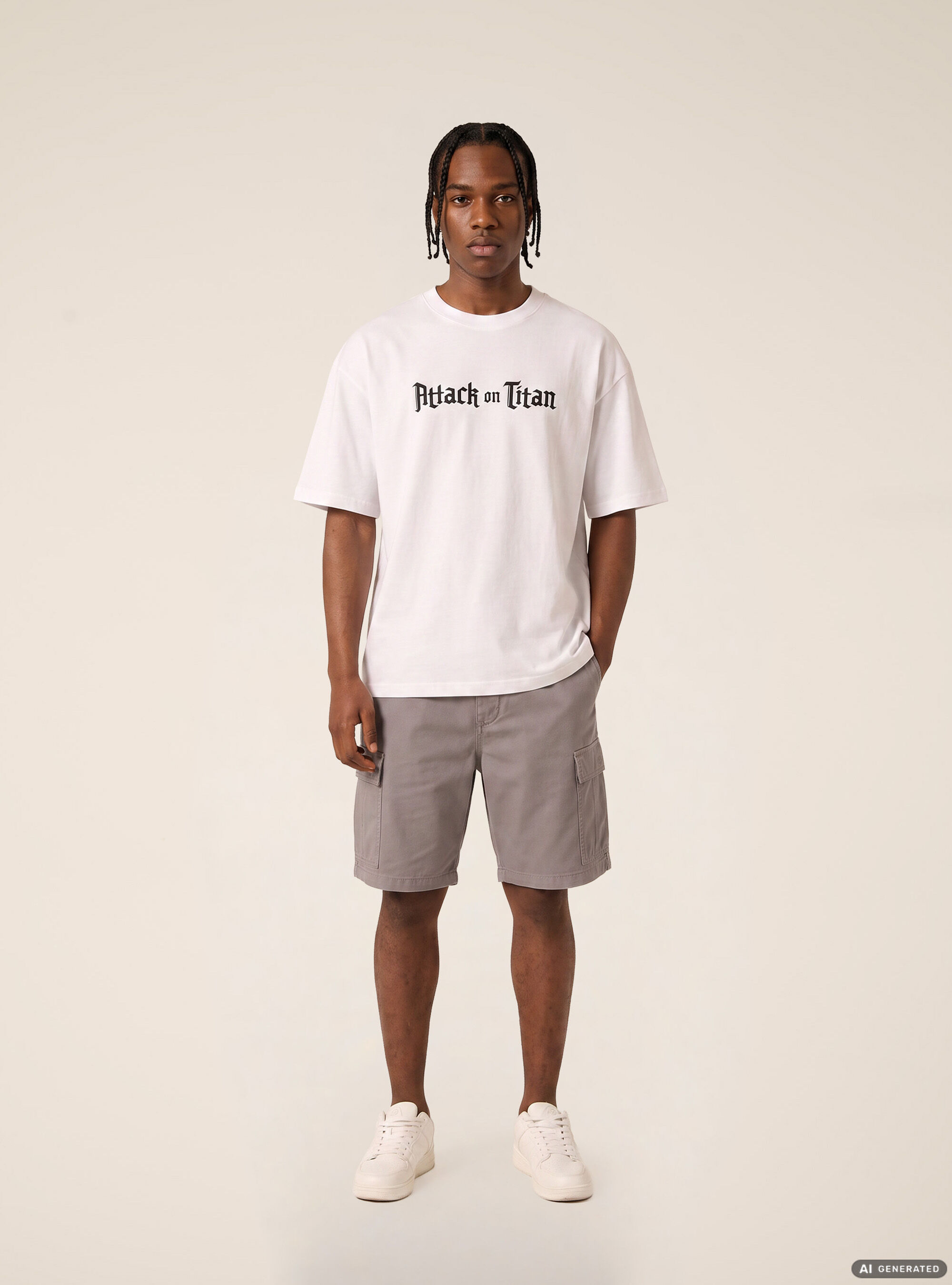 T-shirt attack on titan boxy fit