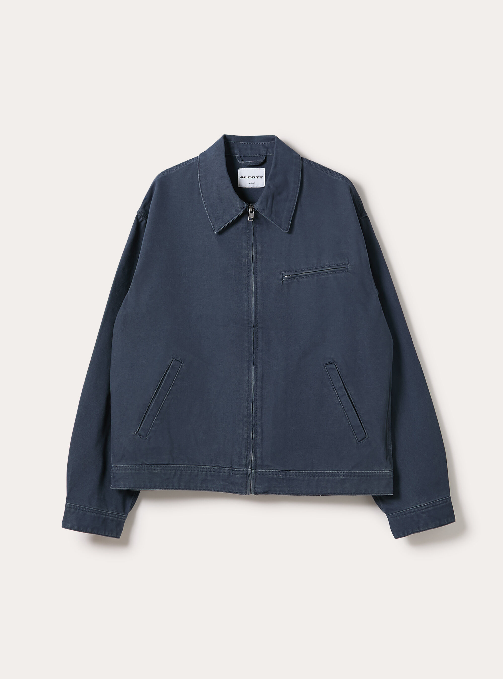 Canvas jacket with collar, NA2 NAVY MEDIUM
