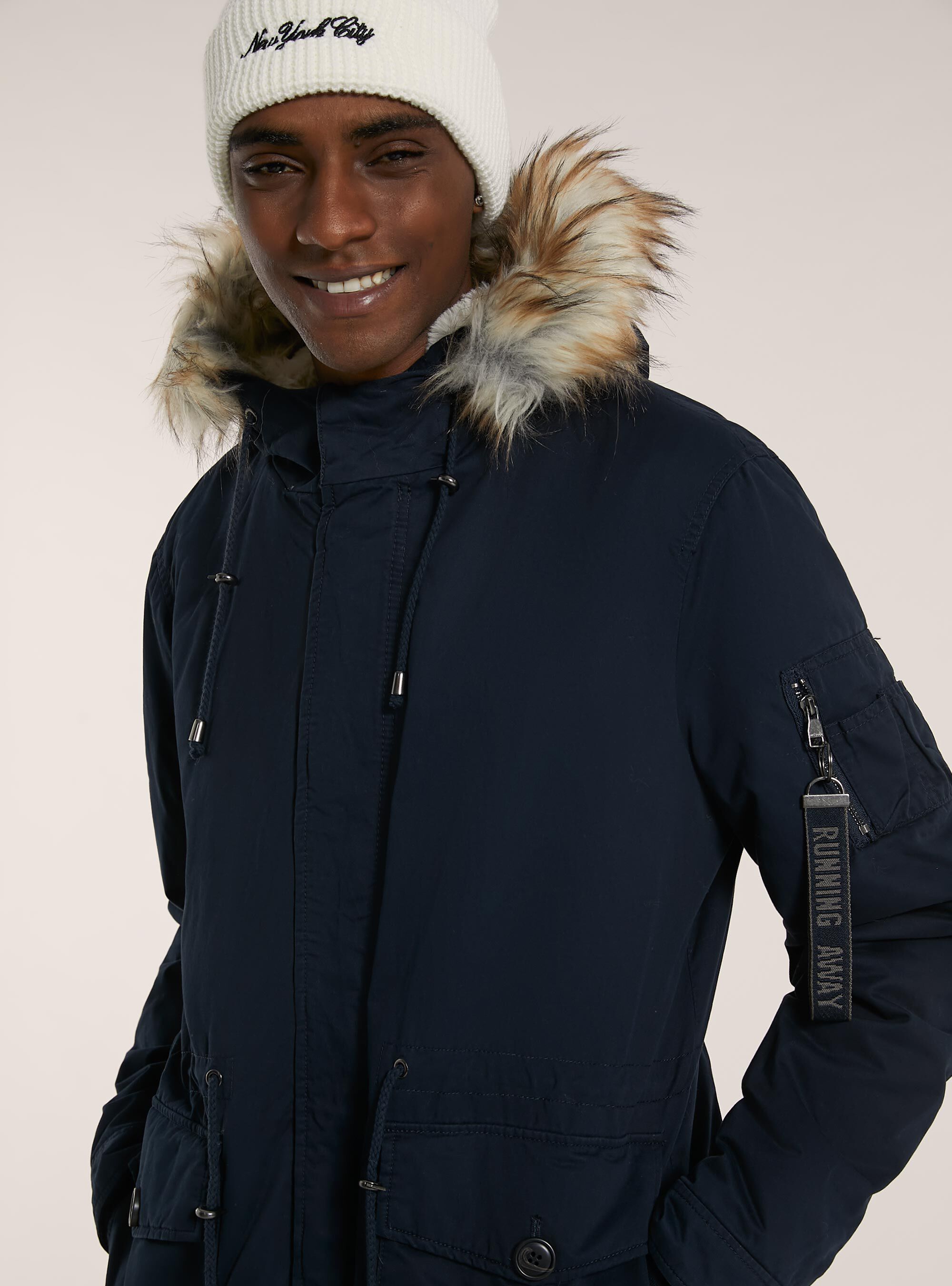 Parka con pelliccia interna shop