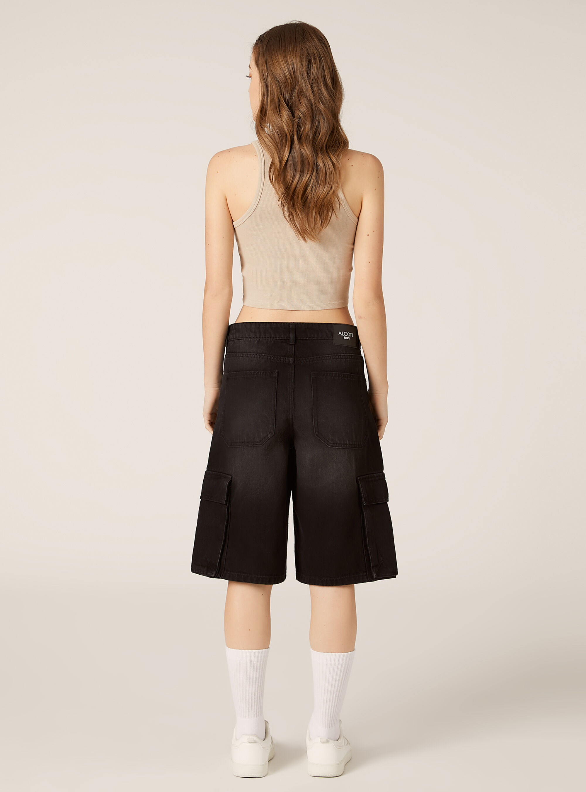 Denim cargo jorts | Alcott | Women's Skirts and Shorts