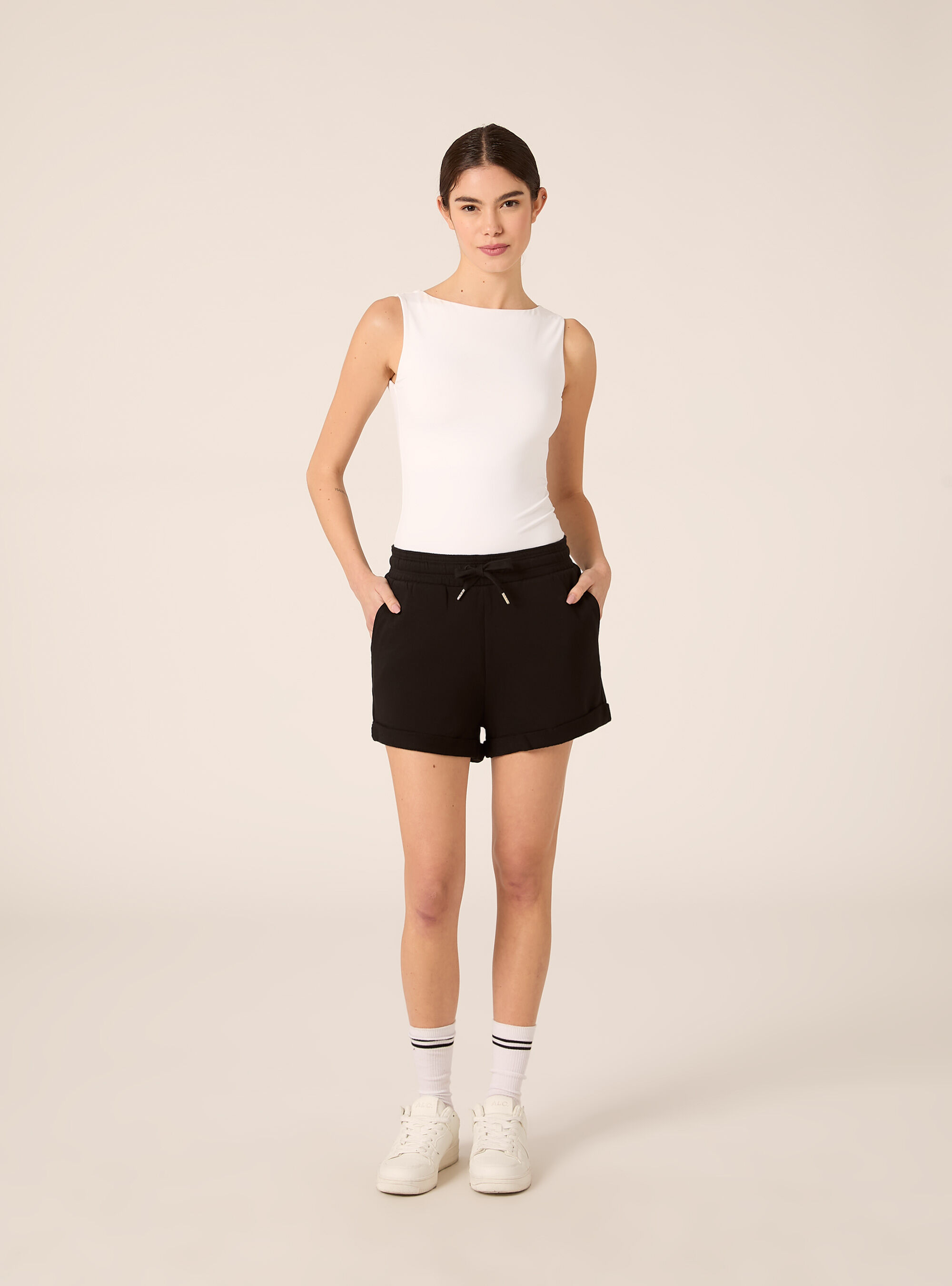 Shorts basic in felpa