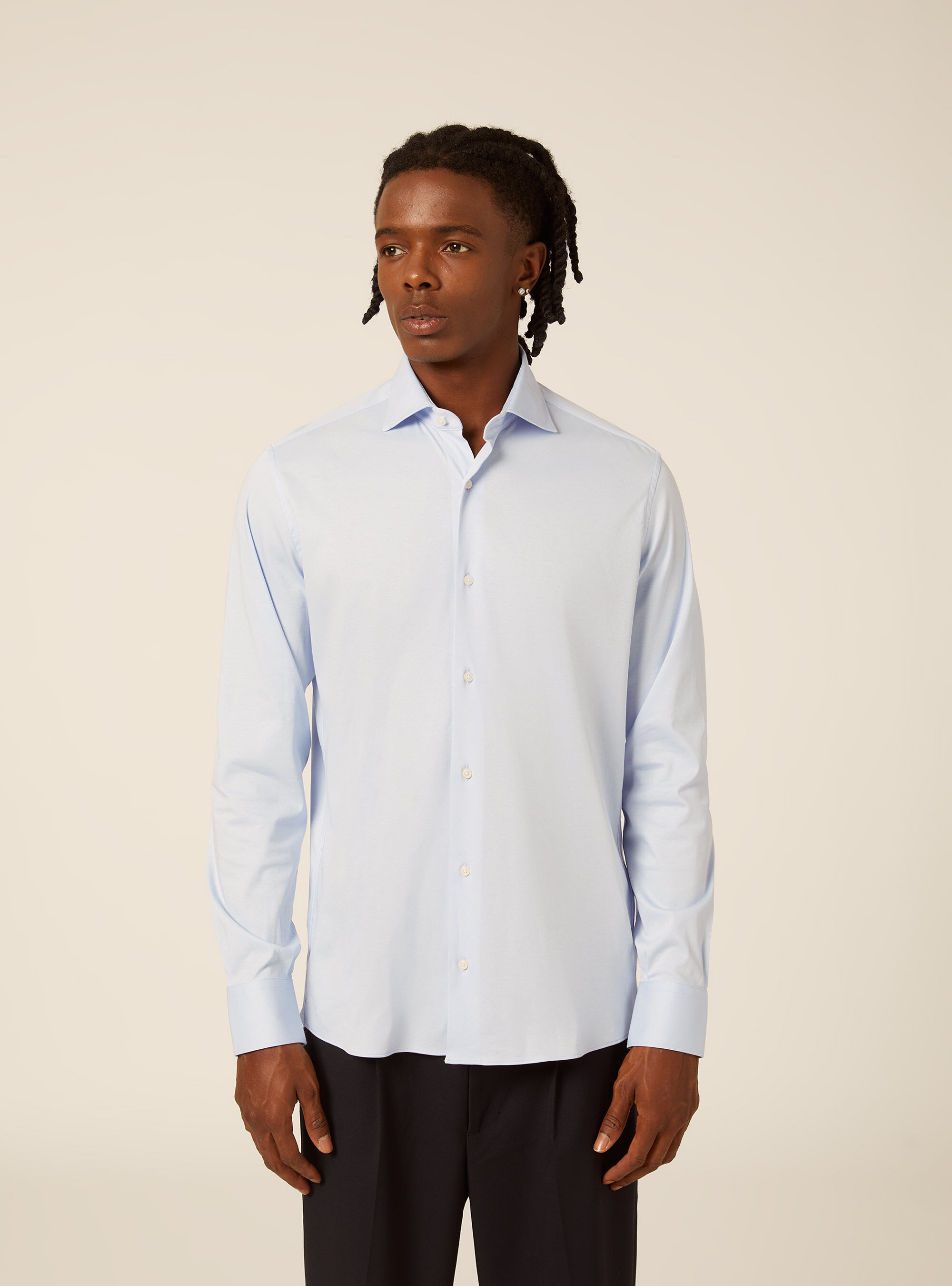 Camicia in jersey elasticizzato