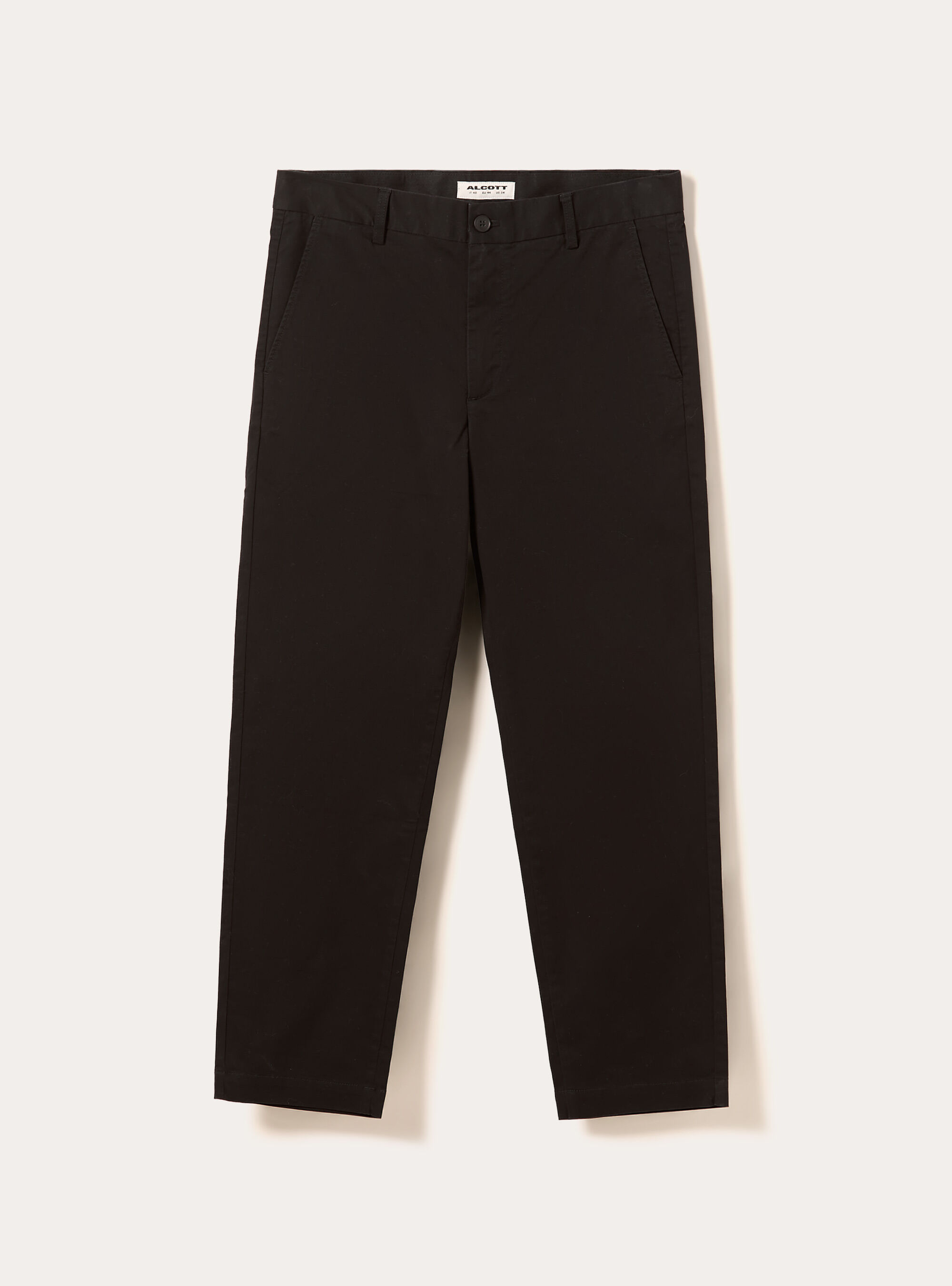 Pantalon chino slim fit en twill stretch, BK1 BLACK