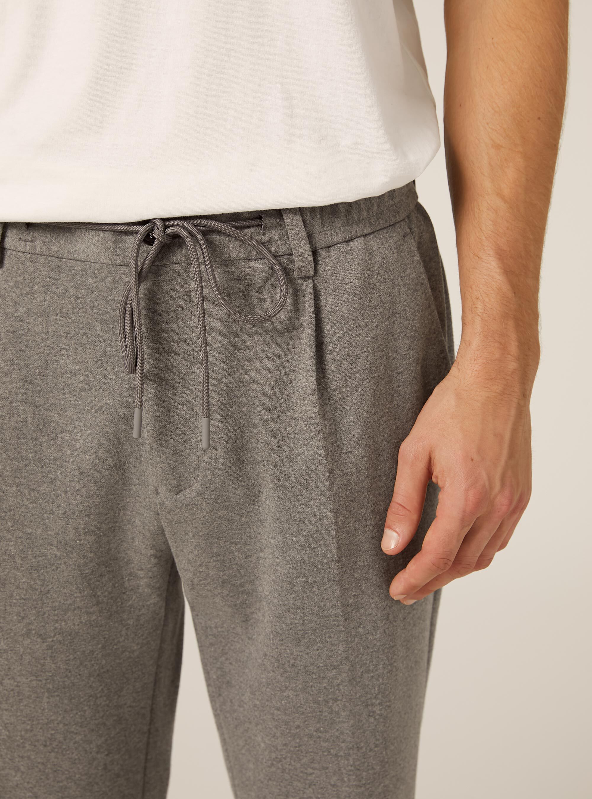 Jersey jogger pants, MGY1 GREY MEL DARK