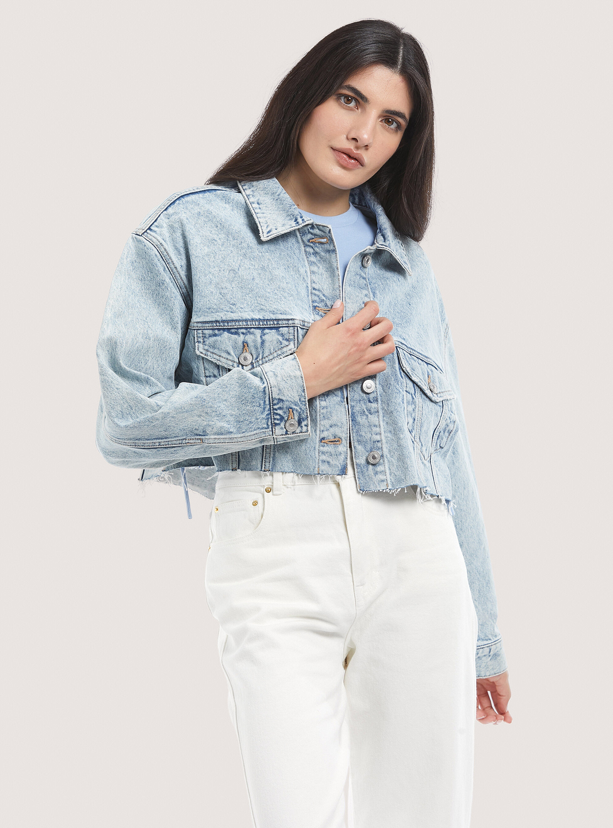 Denim sale cut jacket