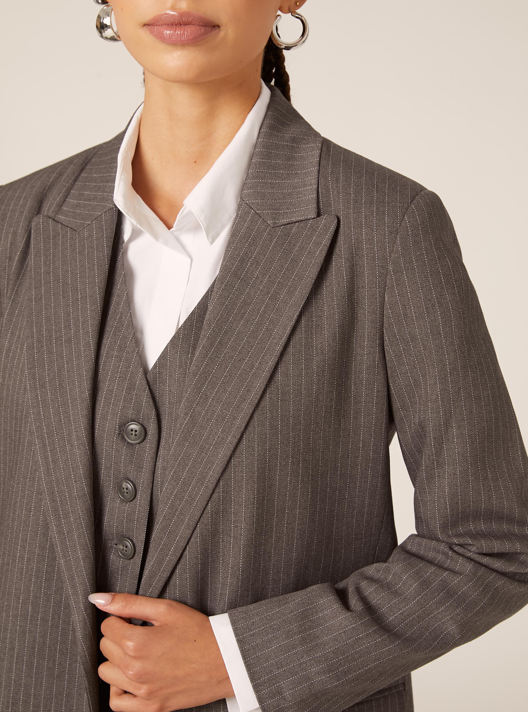 Blazer estampado, MGY1 GREY MEL DARK