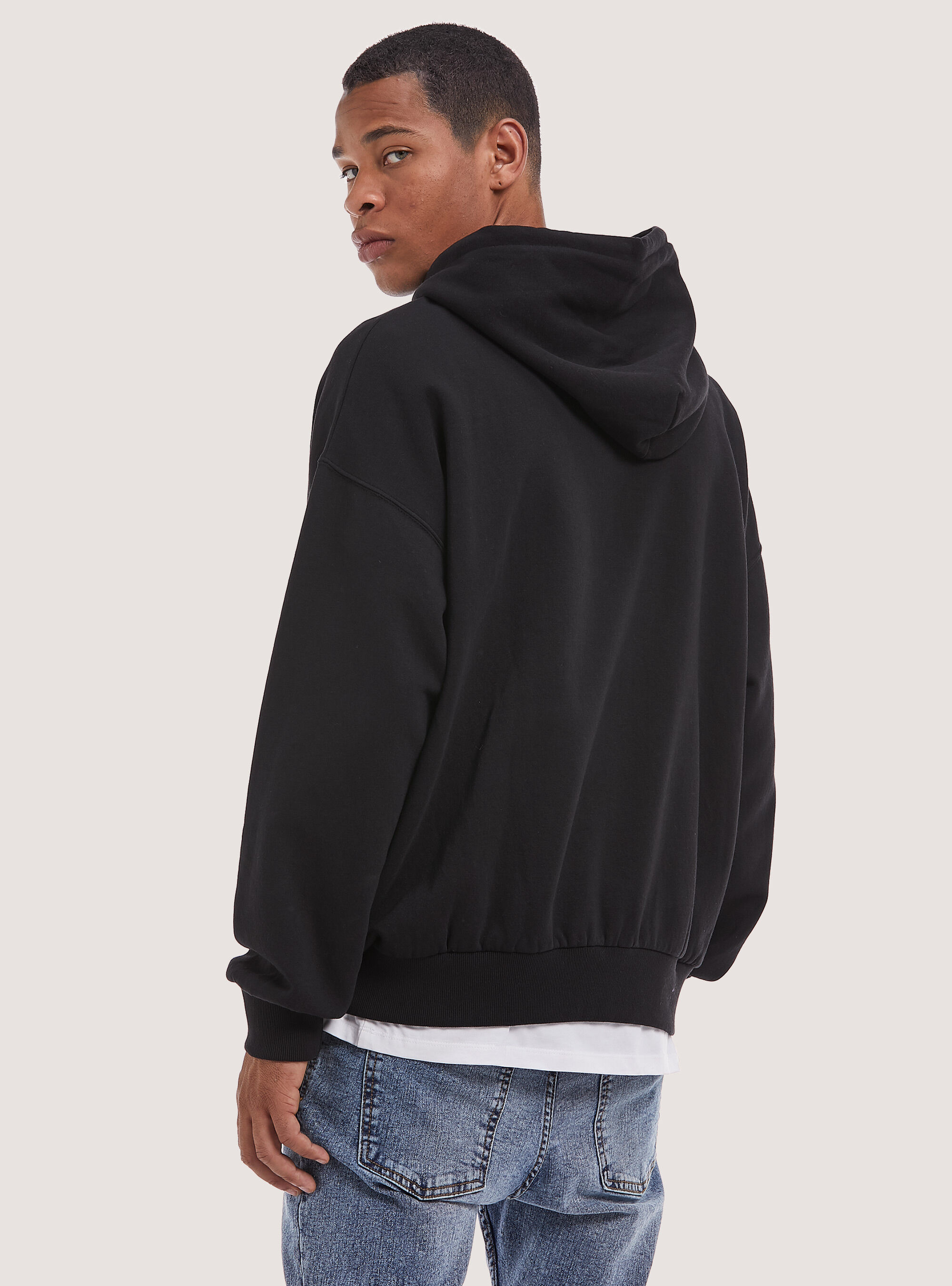Felpa oversize nera discount
