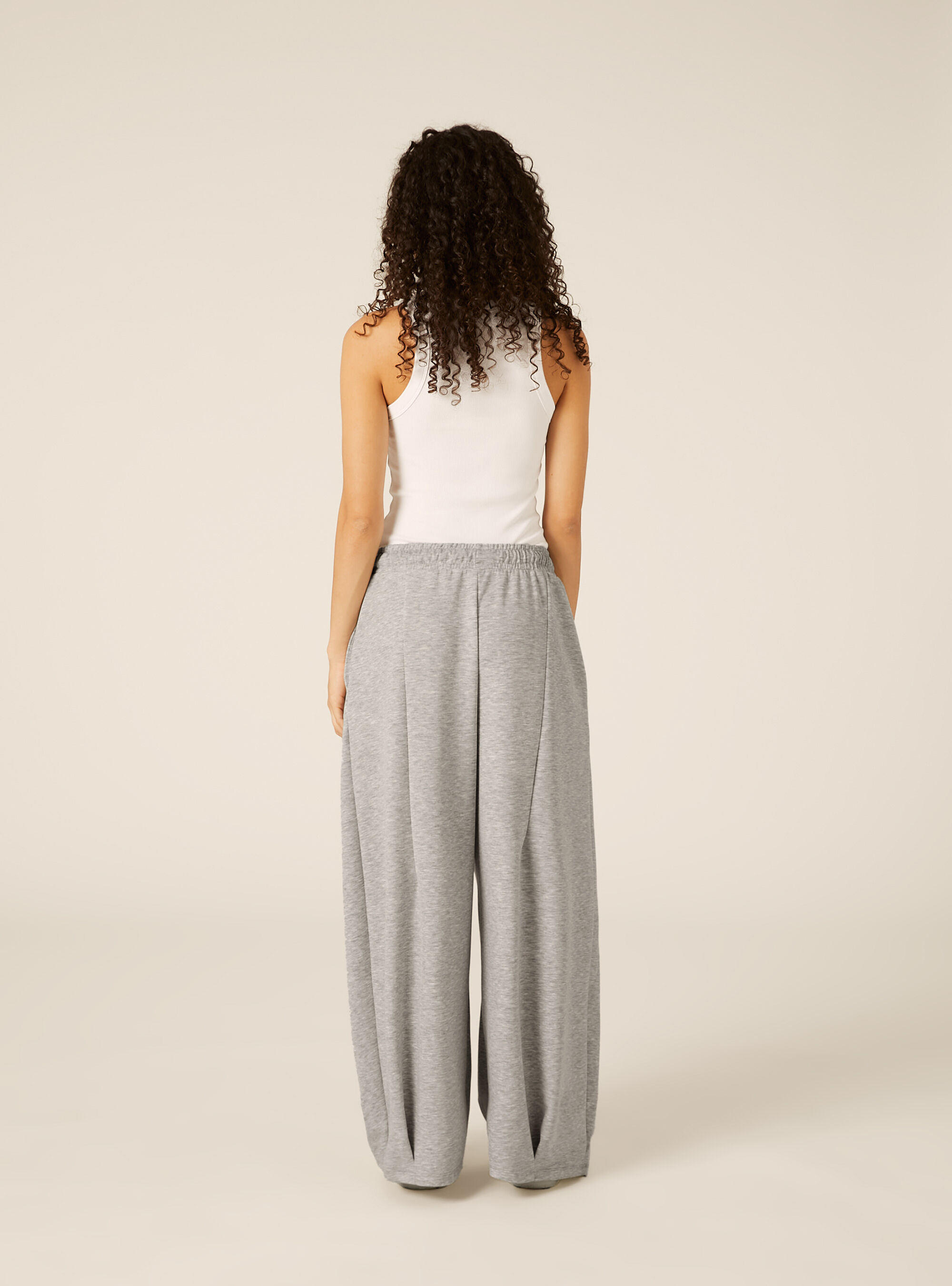 Scuba barrel fit trousers with pleats