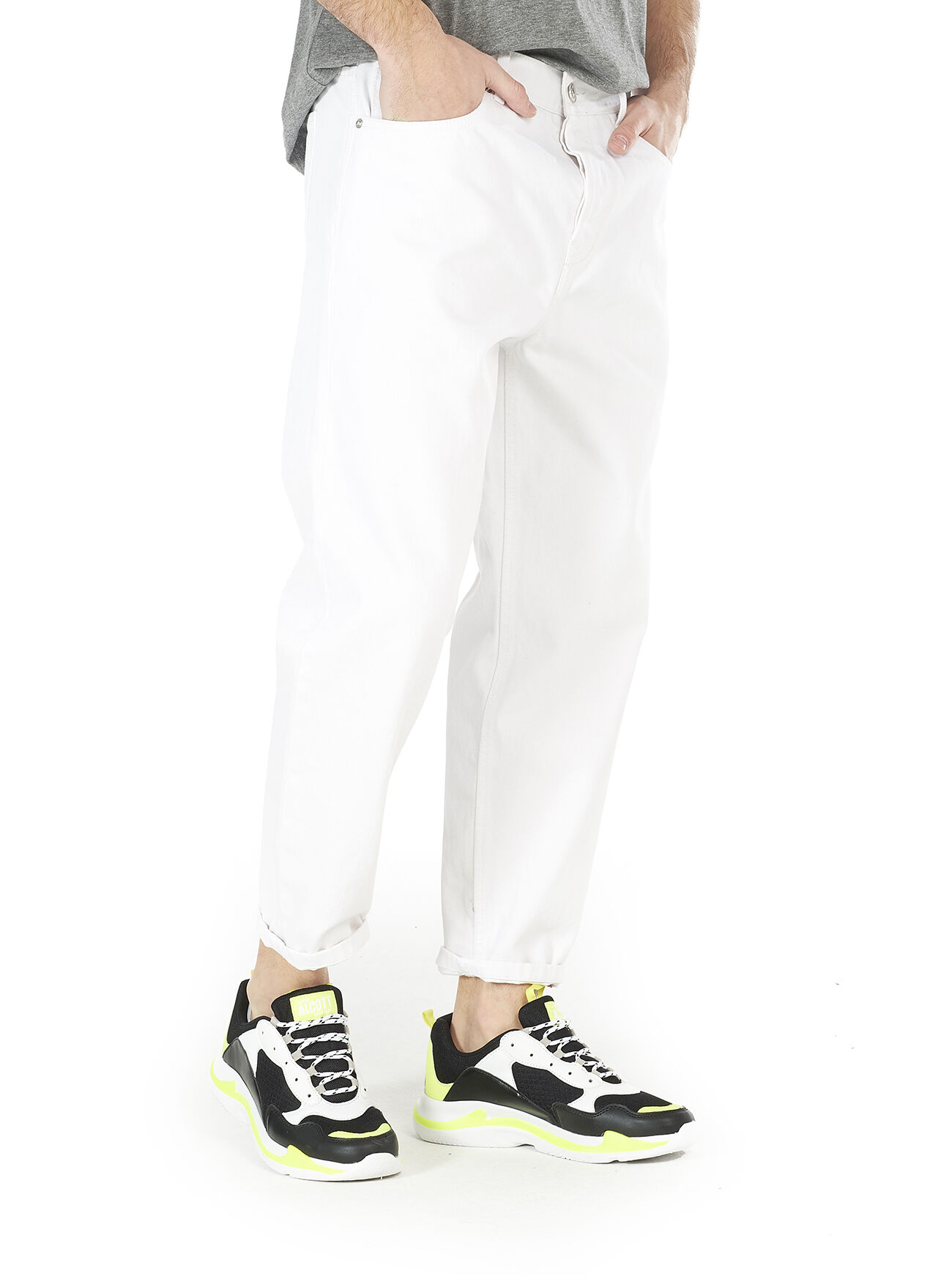 Jeans relaxed fit, WHITE