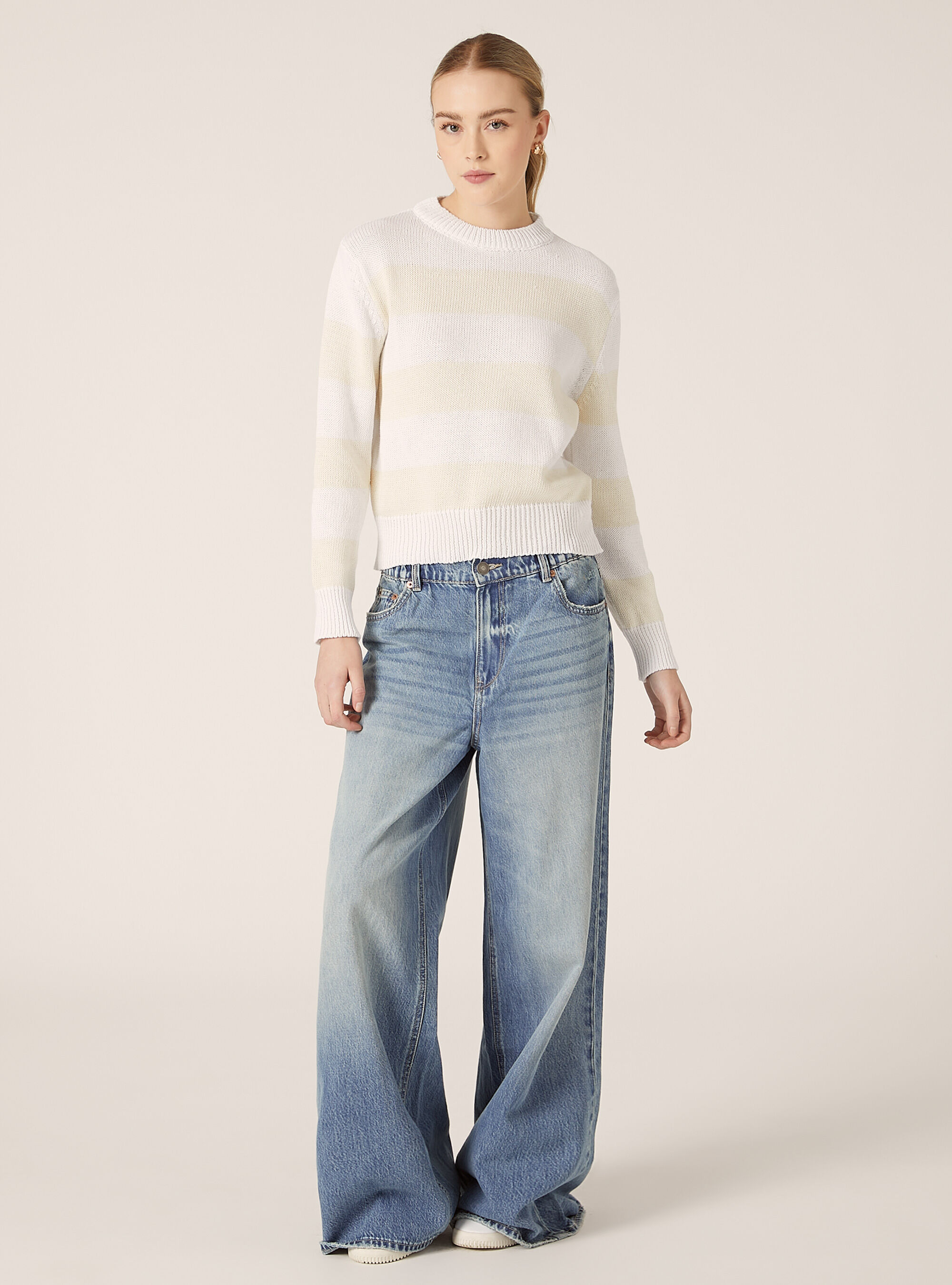 Maglione Donna Scollo A V - Pullover Leggero In Tessuto Misto, Casual E Comodo Per Tutto Il Giorno