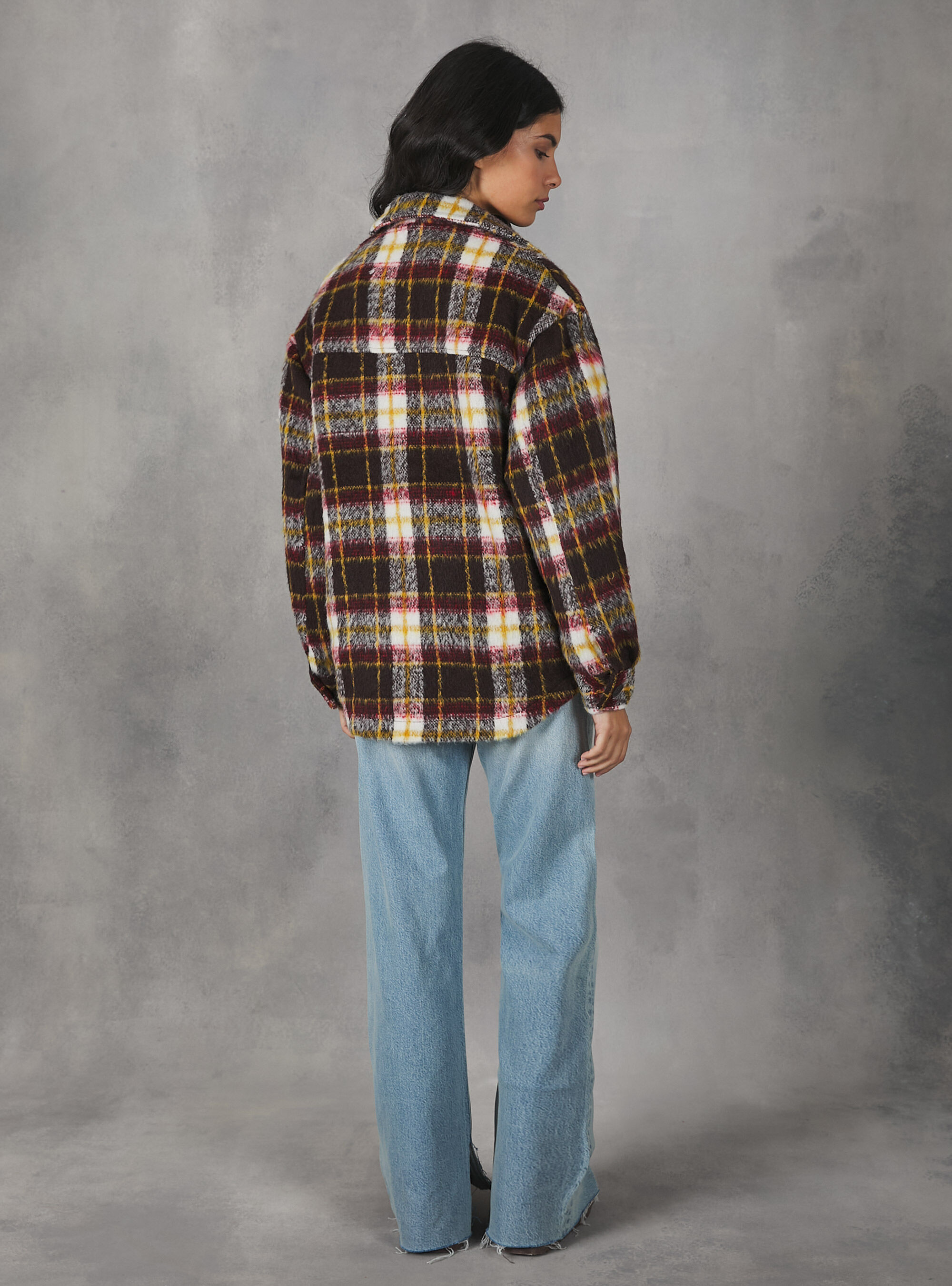 Camicia oversize quadri outlet