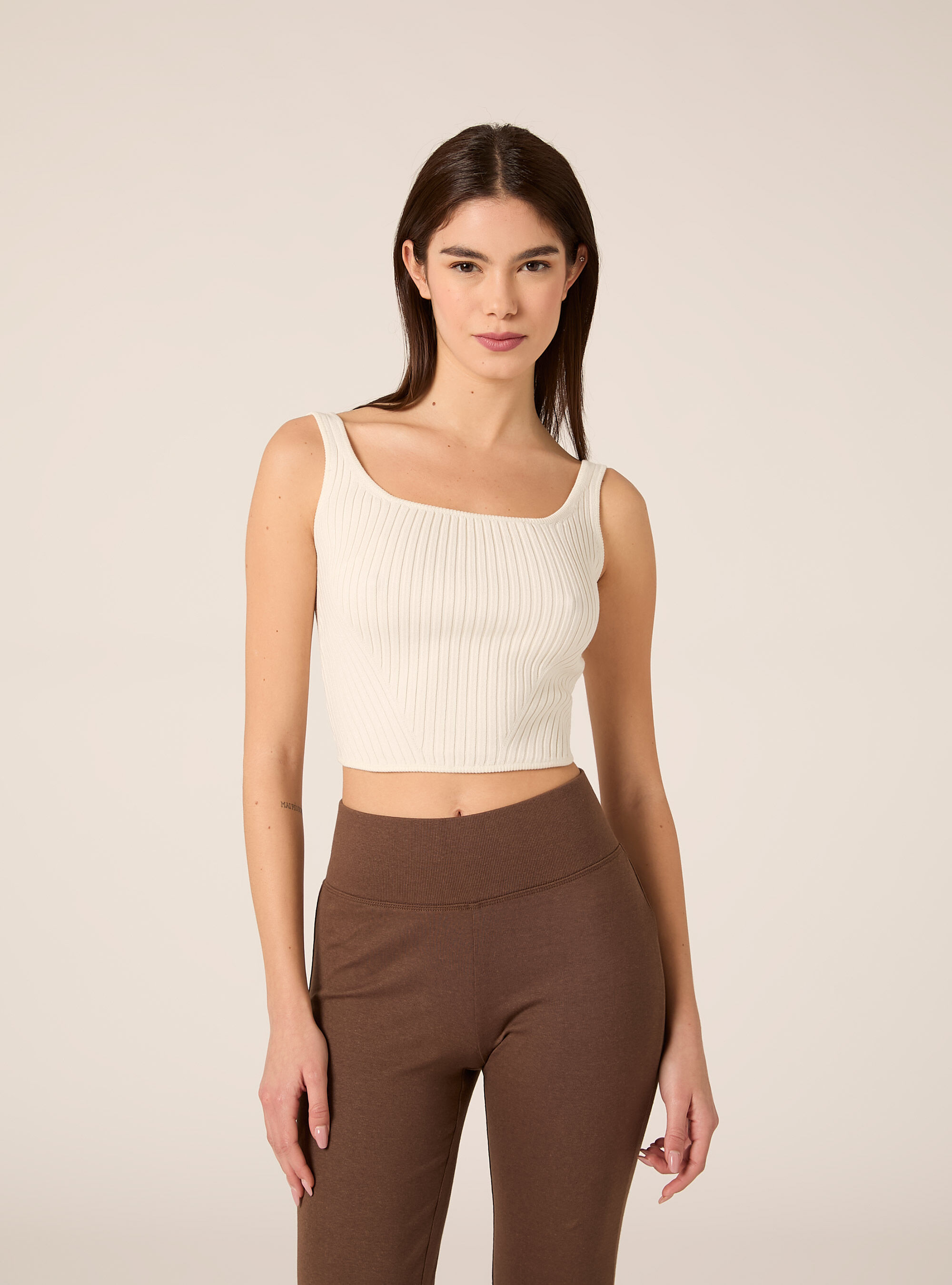 Top canotta in maglia