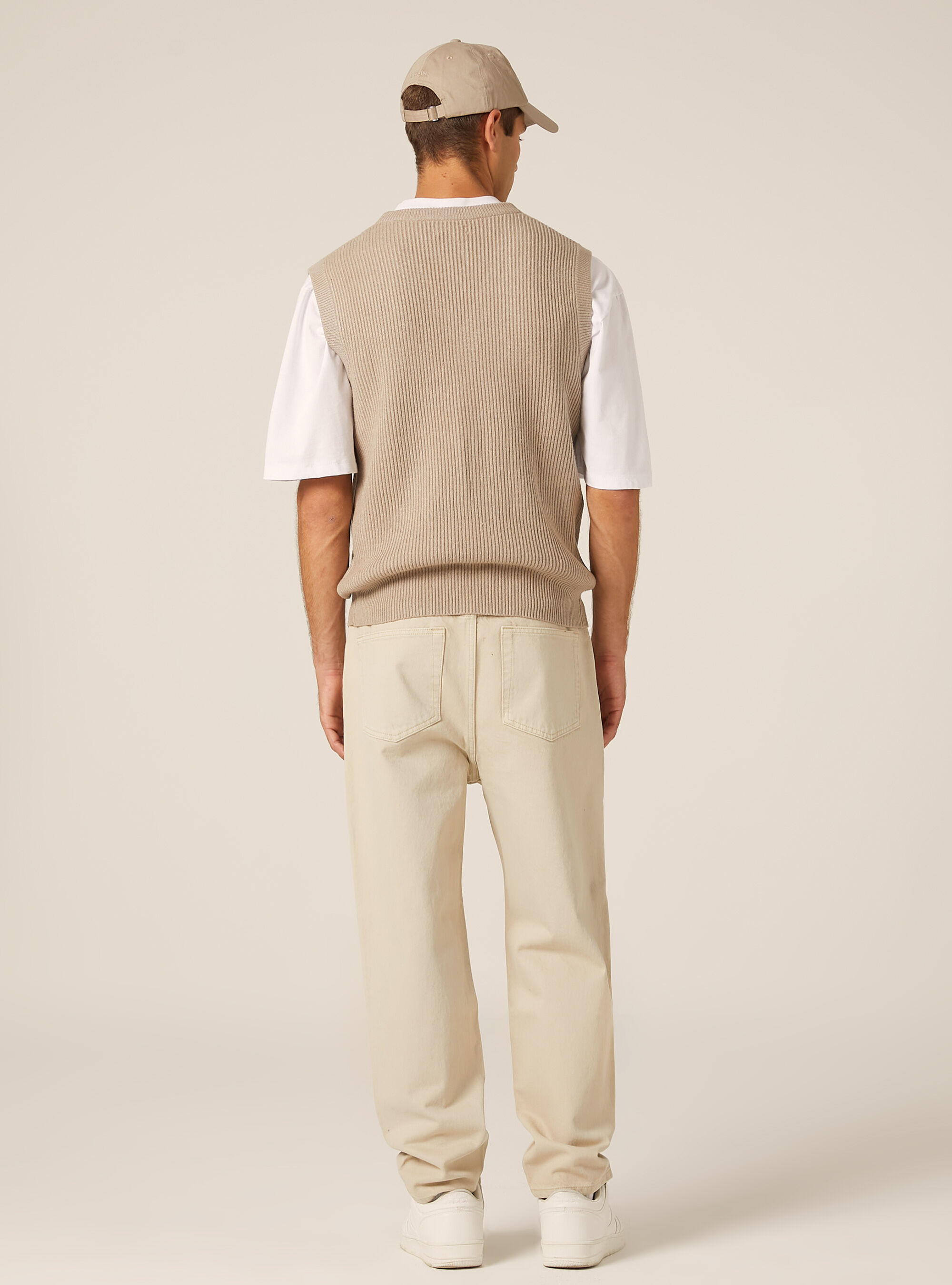 Strickweste mit Taschen, BG2 BEIGE MEDIUM