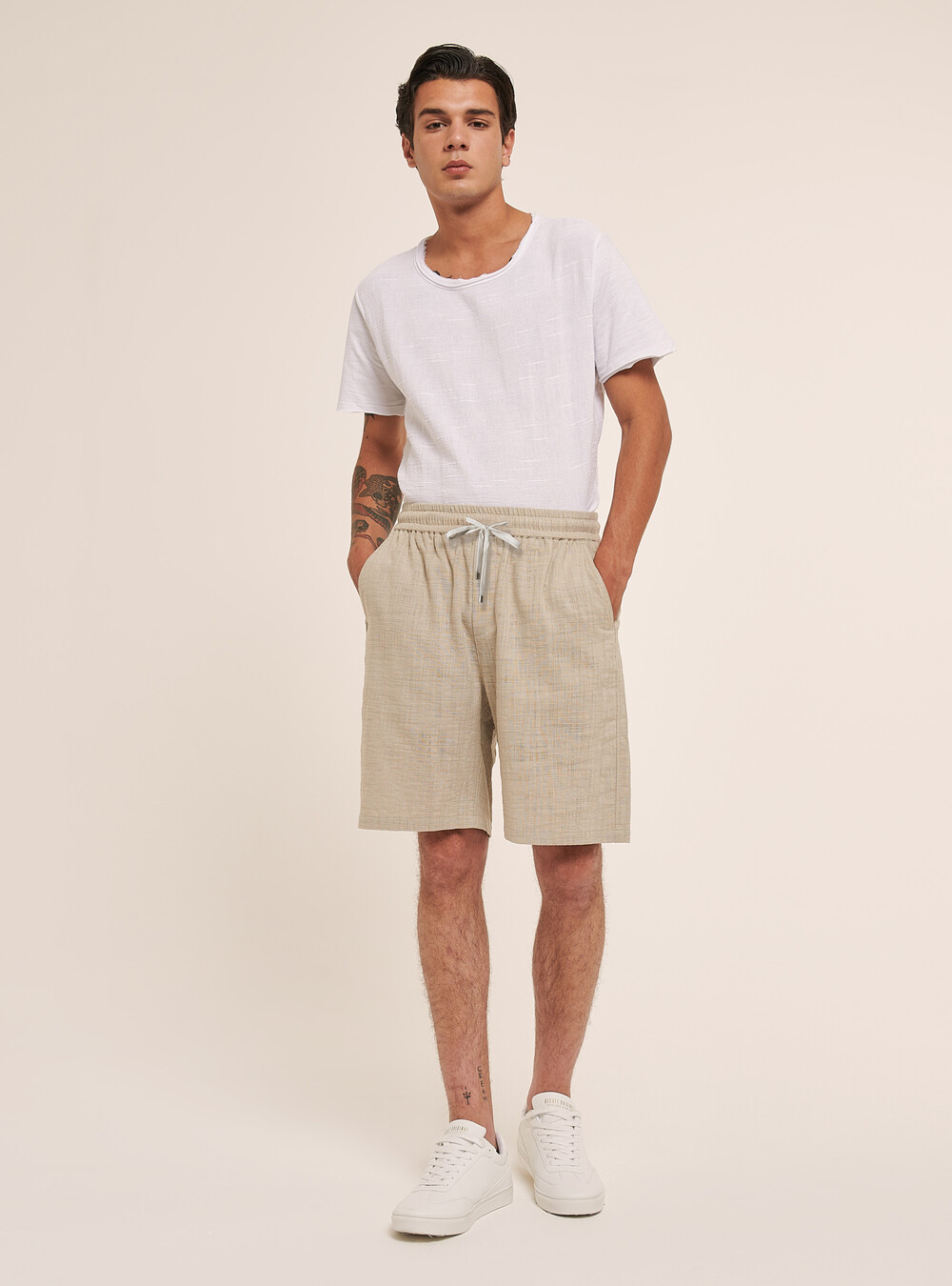 Bermudas de algodón con cintura elástica | Alcott | Bermudas Uomo