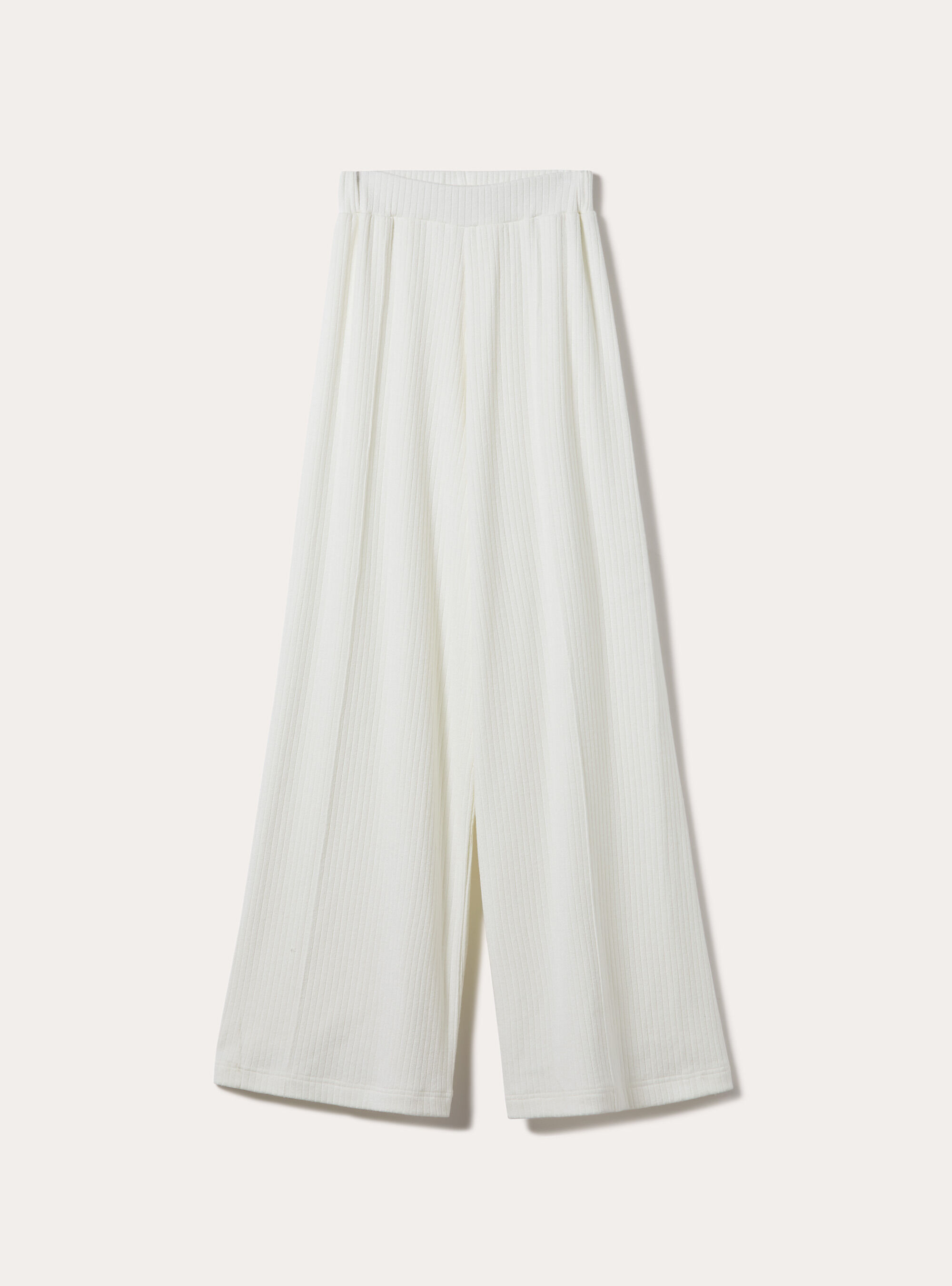Pantaloni in maglia a palazzo, WH1 OFF WHITE