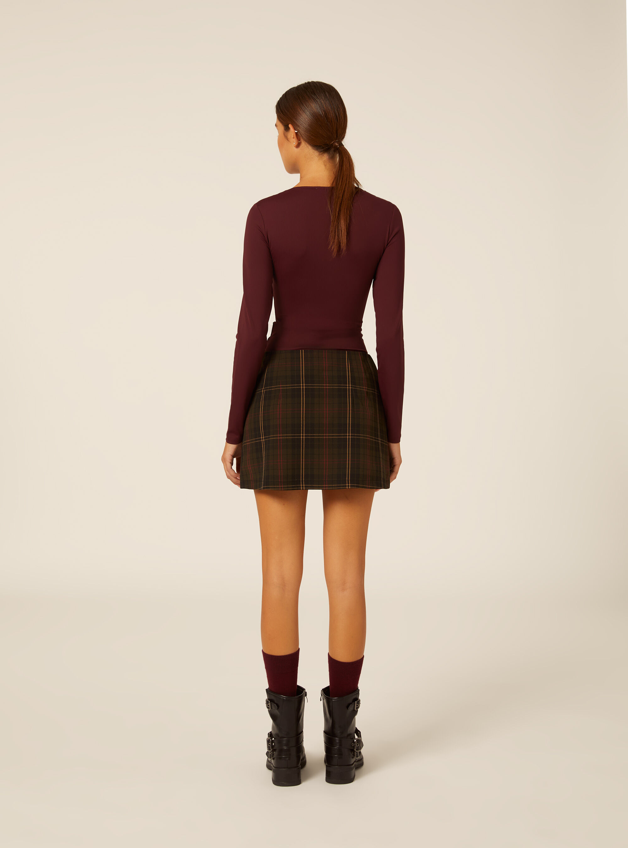 Skort mini a fantasia, CHECKS