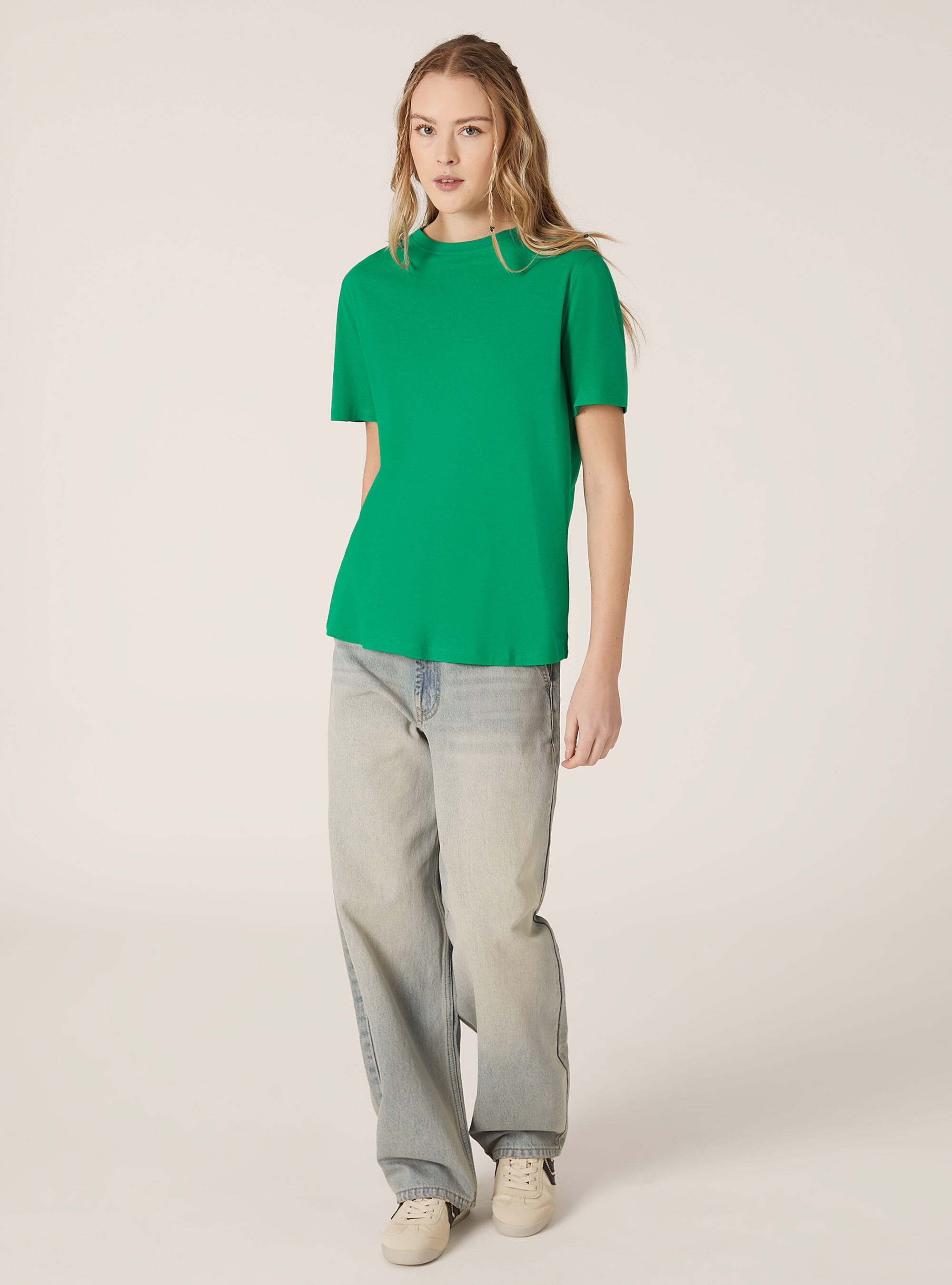 Crew-neck cotton T-shirt