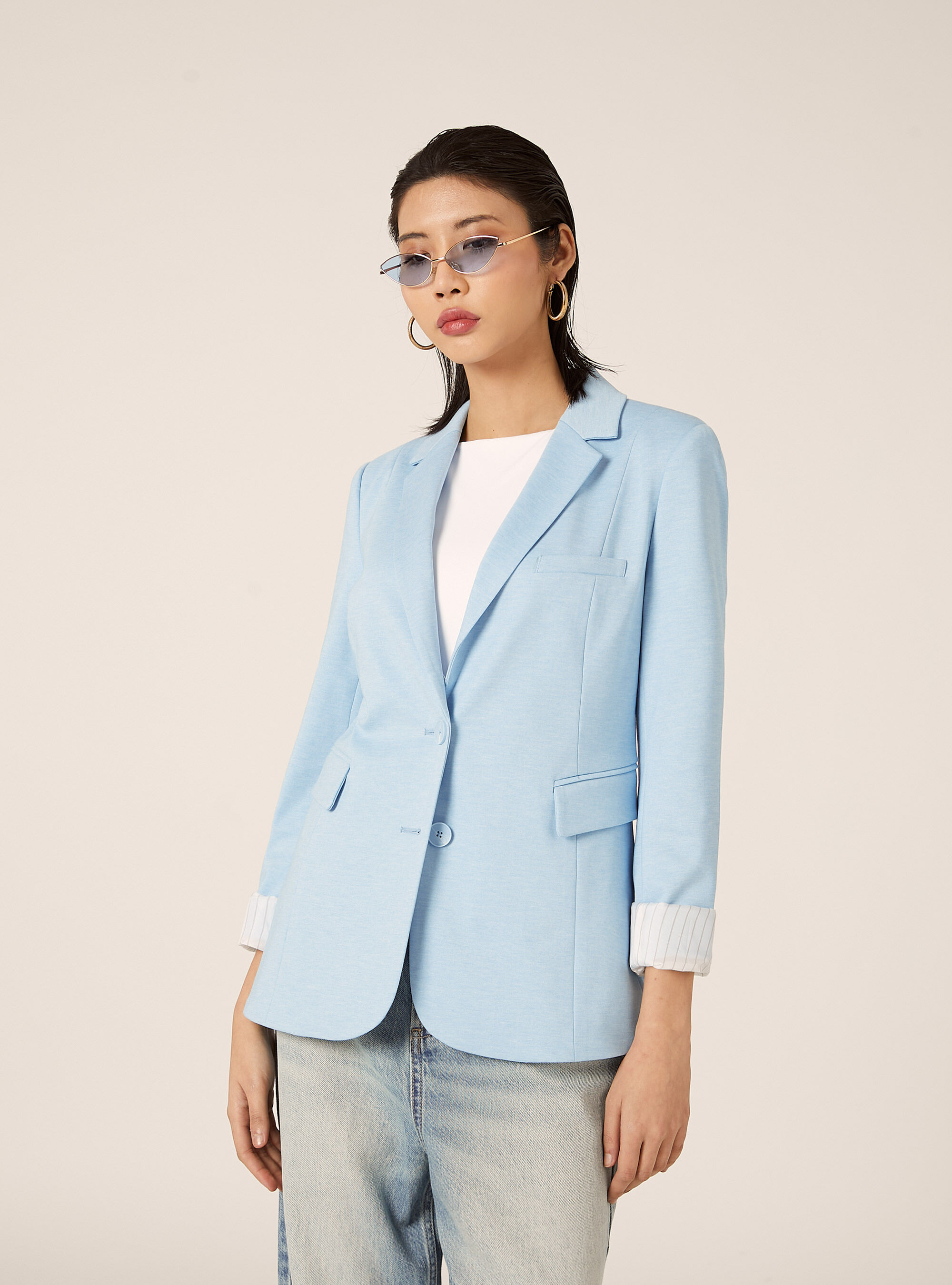 Jersey blazer, AZ3 AZURE LIGHT