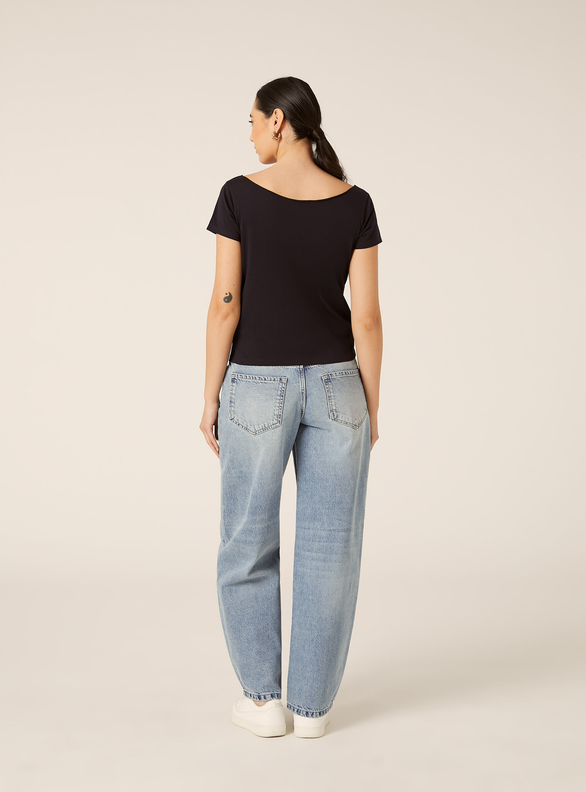 Boat Neck T-Shirt, NA1 NAVY DARK