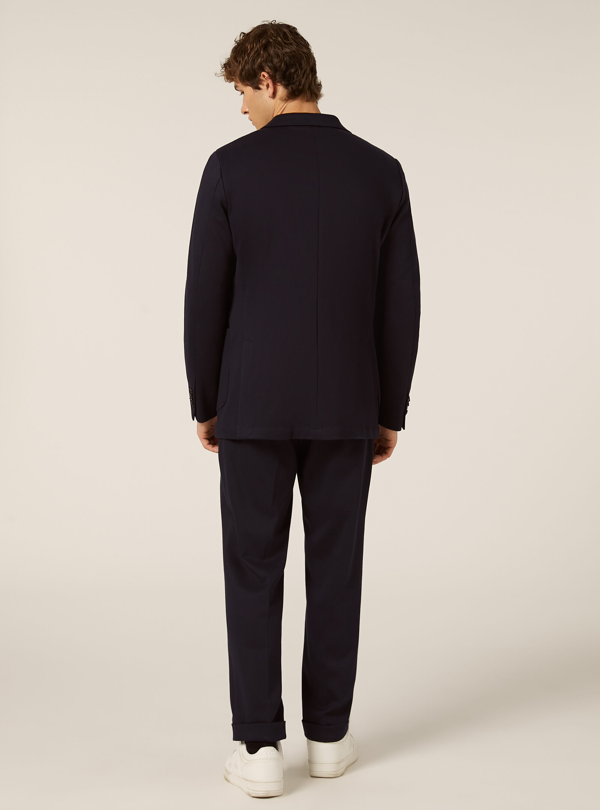 Giacca monopetto in jersey, NA1 NAVY DARK