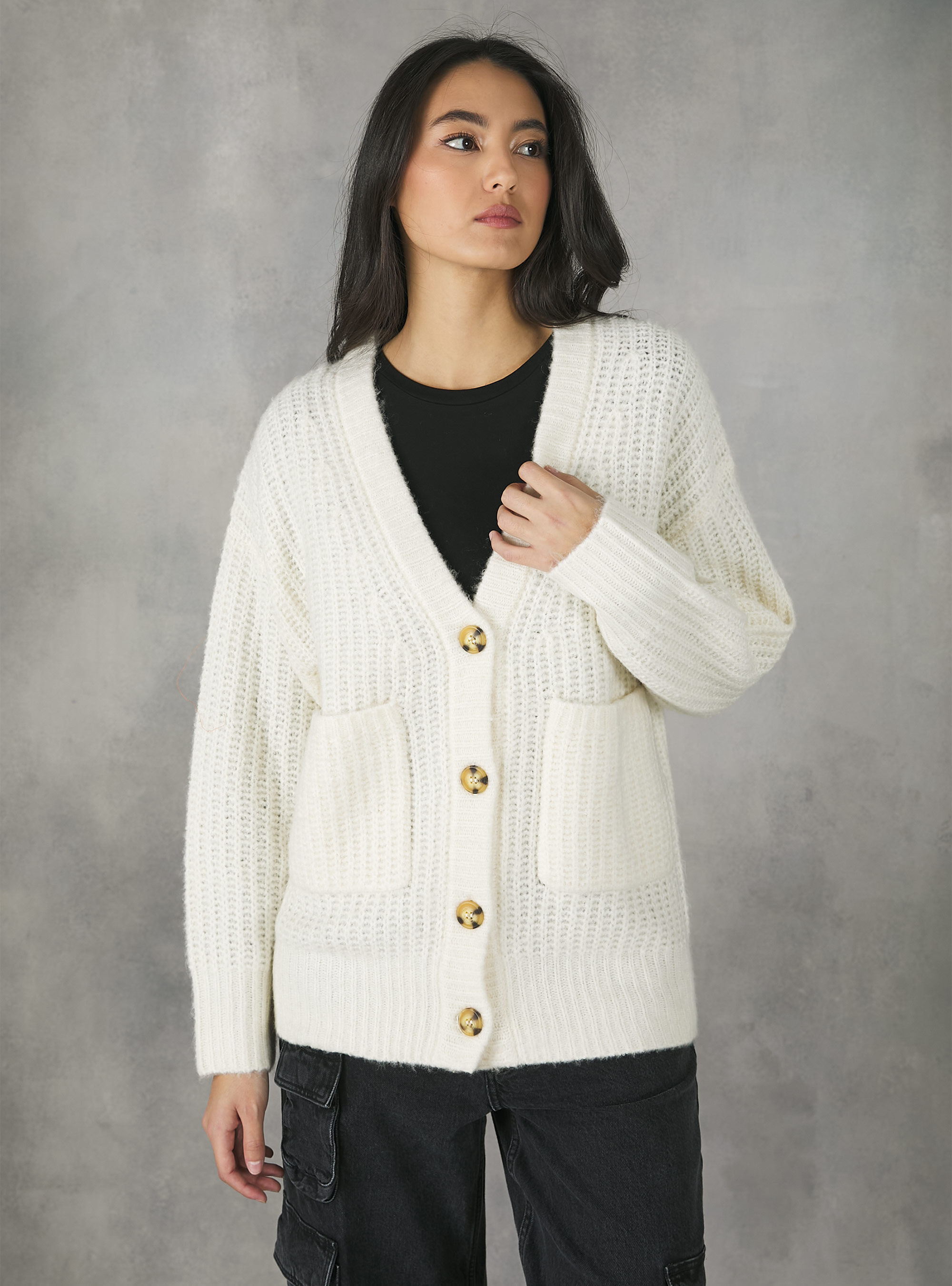 Off white knit cardigan best sale