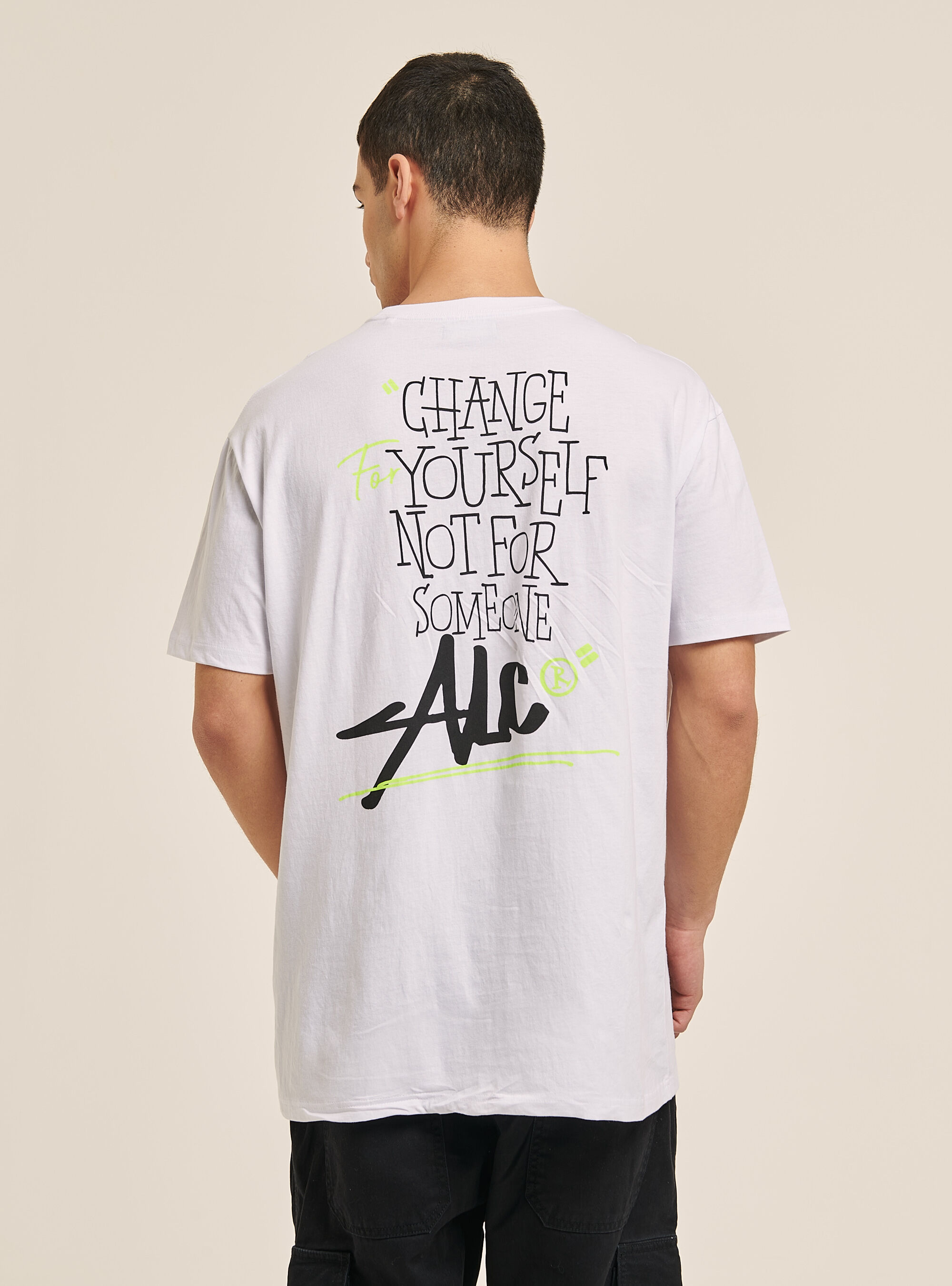 Cotton T-shirt with print, WHITE