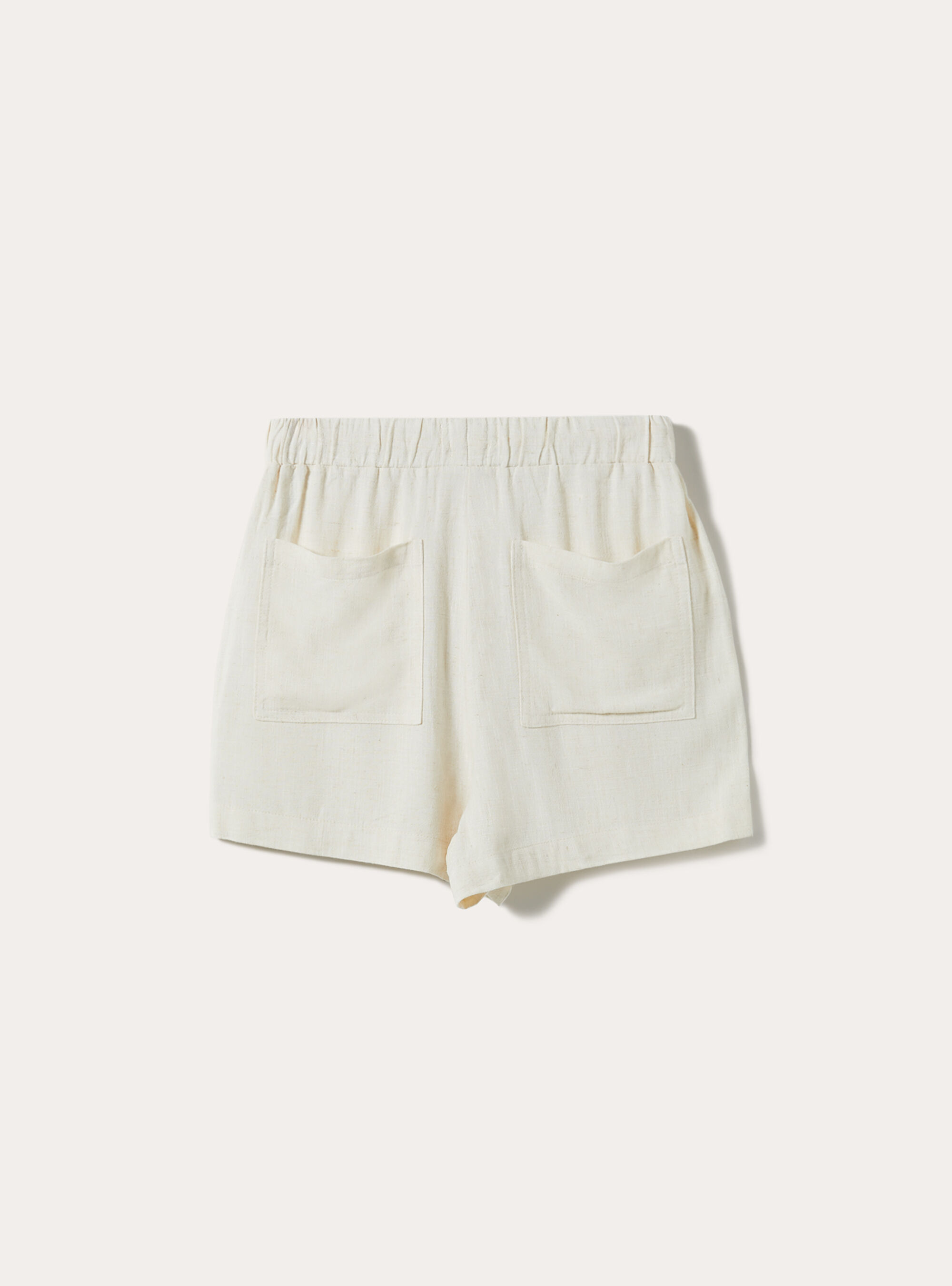 Linen-blend shorts, MBG3 BEIGE MEL LIGHT
