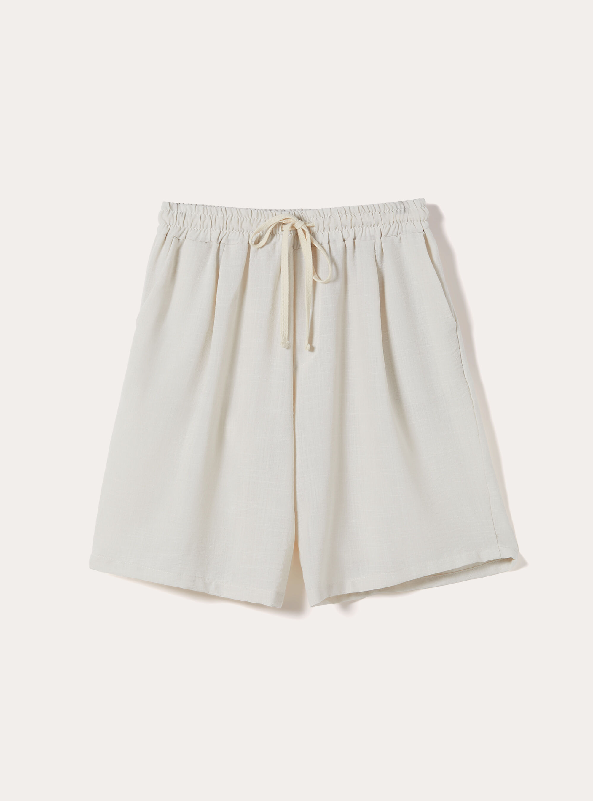 Bermudas aus Flammgarn-Gewebe, WH1 OFF WHITE