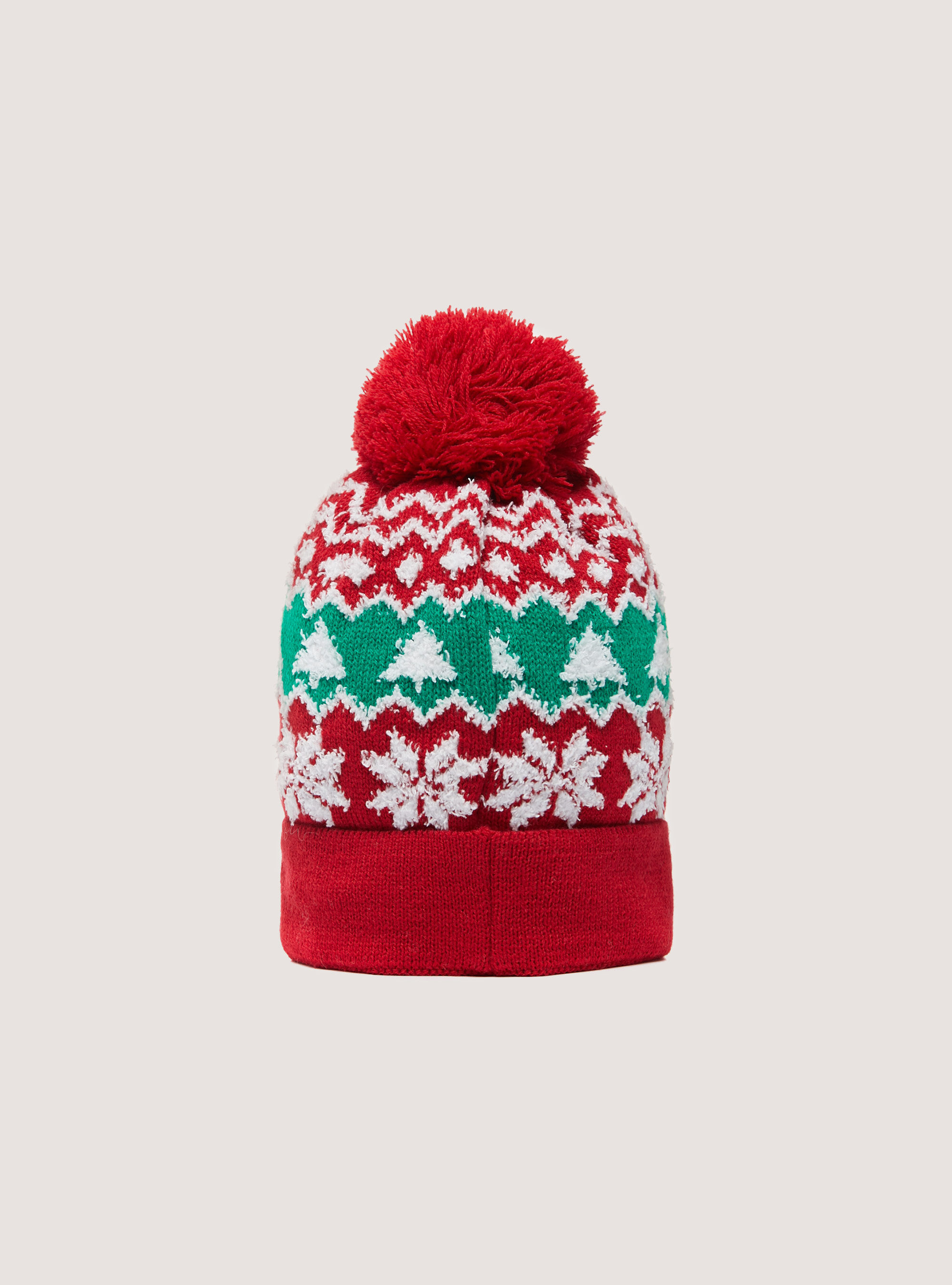 Cappello con pon pon Christmas Collection, RD2 RED MEDIUM