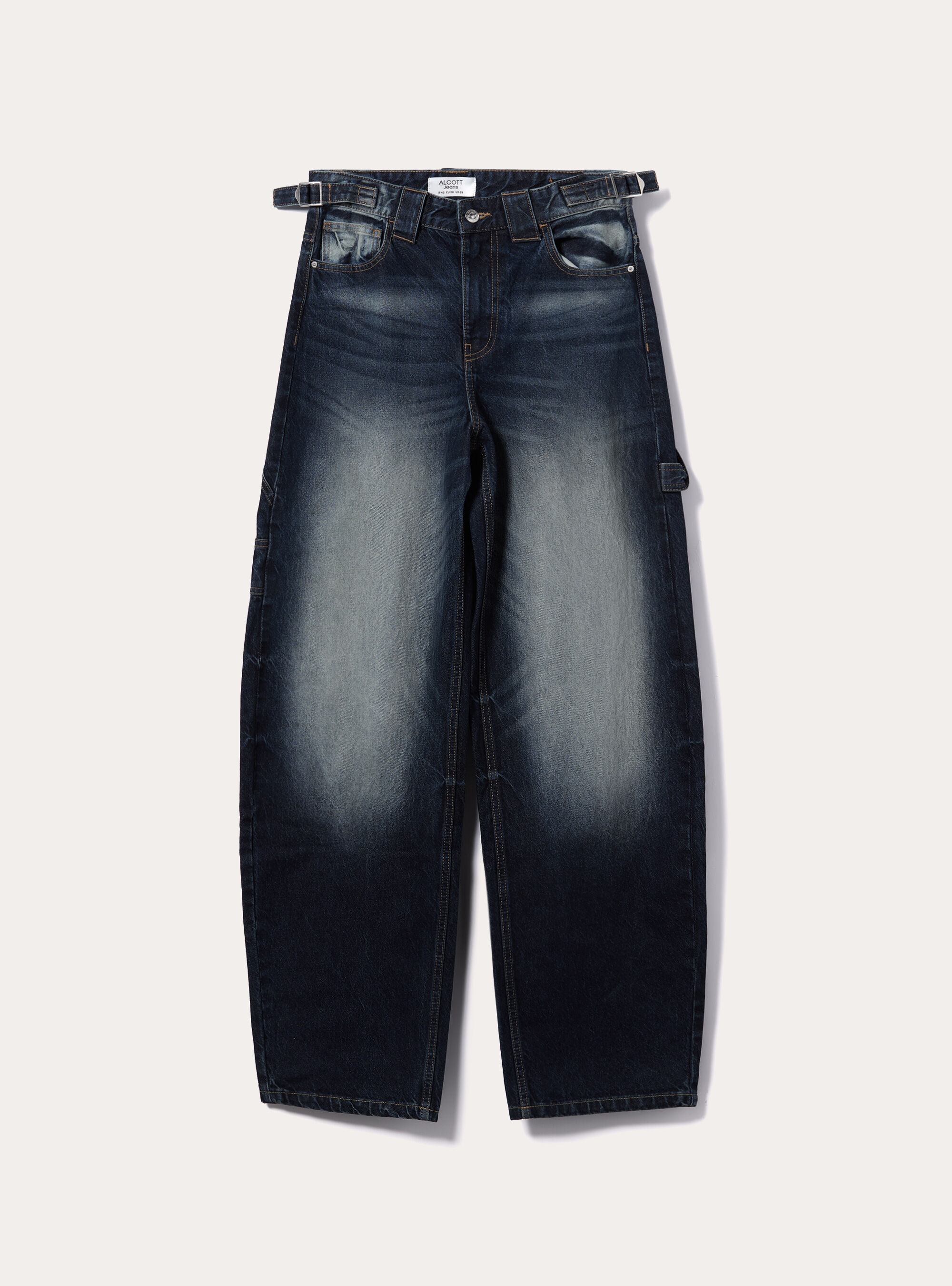 Carpenter balloon jeans with adjustable waist
